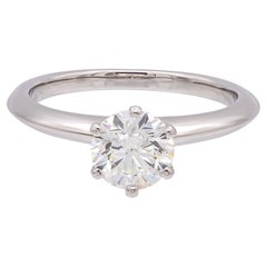 Tiffany & Co. Anello di fidanzamento solitario in platino da 1,01 carati con diamante I VVS2