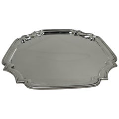 Tiffany Traditional English Georgian Sterling Silver Cartouche Tray