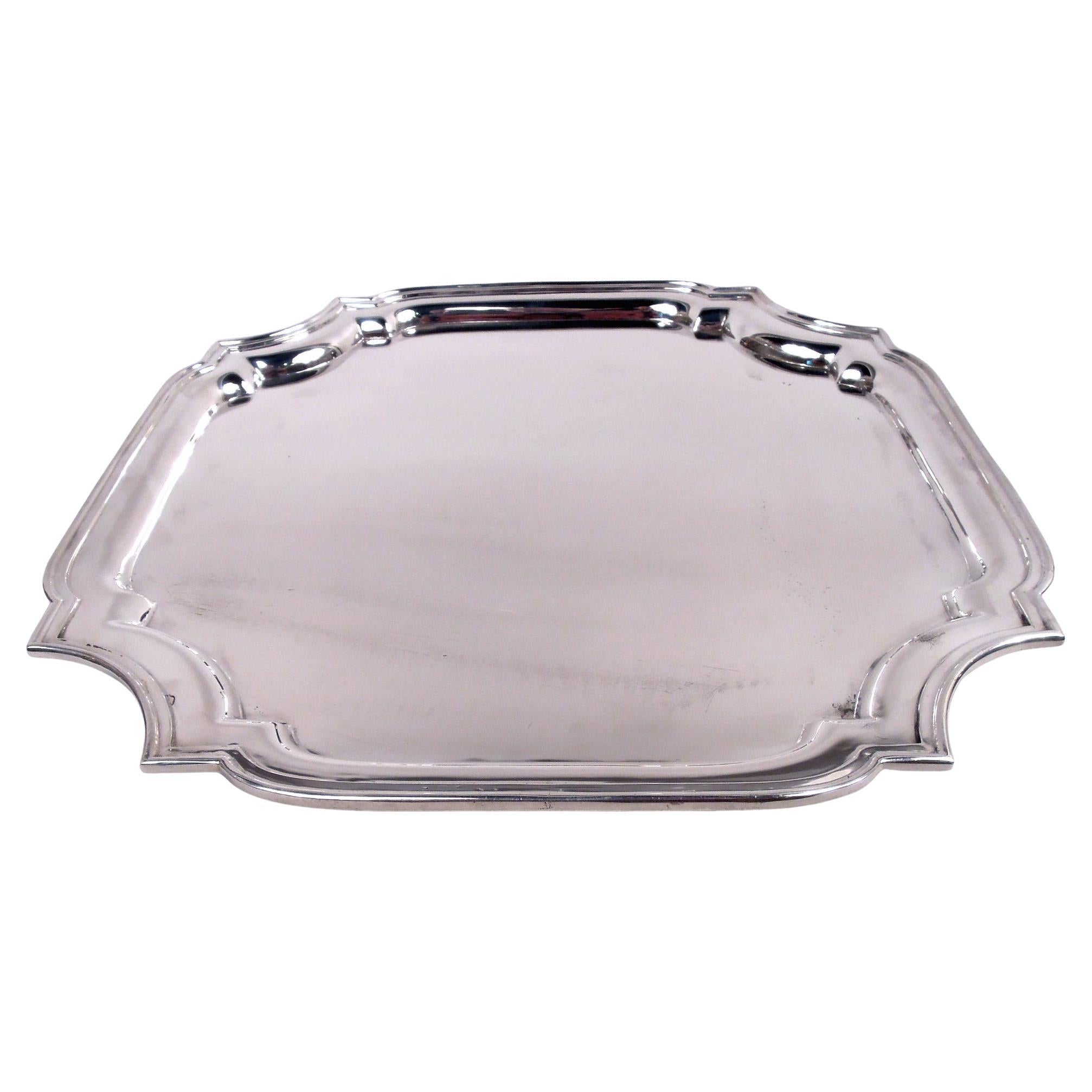 Tiffany Traditional Georgian Square Cartouche Salver Tray