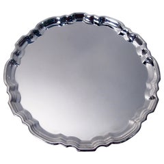 Tiffany Traditional Georgian Sterling Silver 6-Inch Piecrust Tray