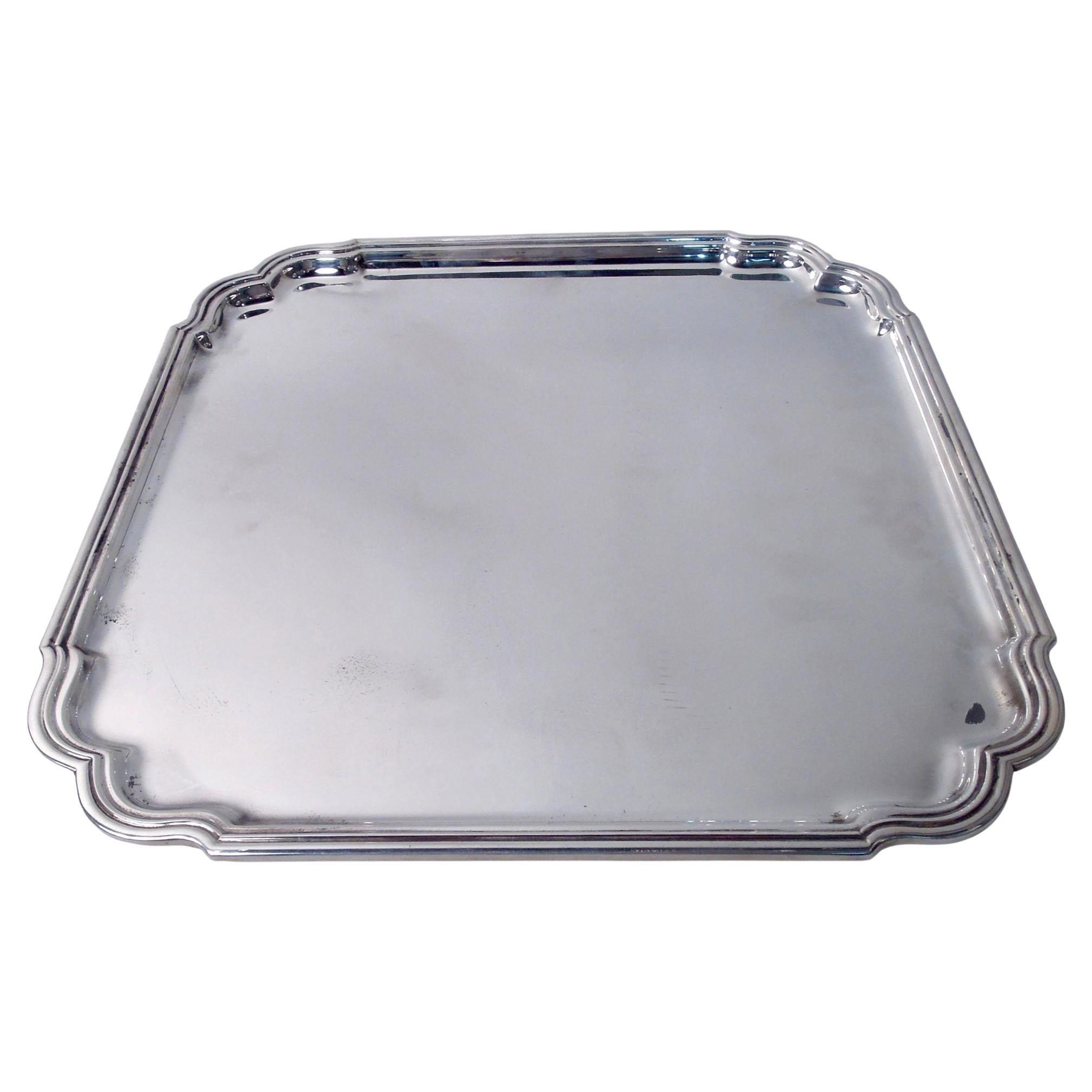 Tiffany Traditional Georgian Sterling Silver Square Tray