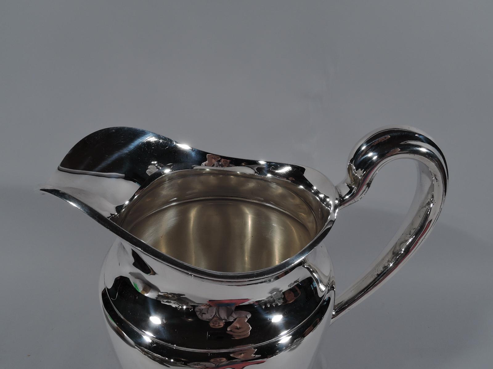 Colonial Revival Tiffany Traditional Sterling Silver Water Pitcher