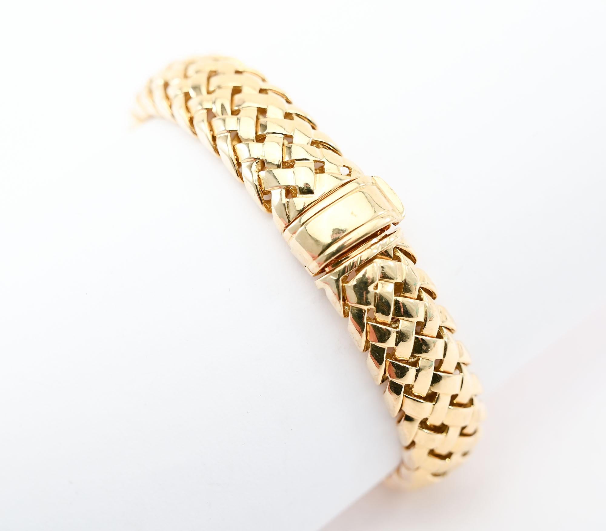 Tiffany Vannerie Pulsera Tejida Oro en venta 2