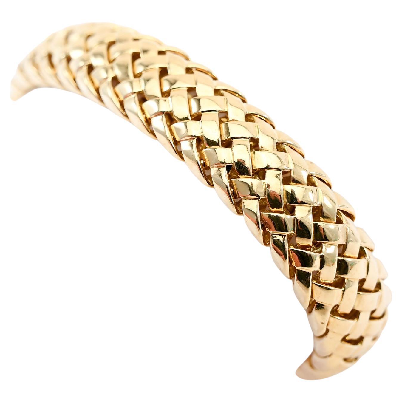 Tiffany Vannerie - Bracelet en or tissé