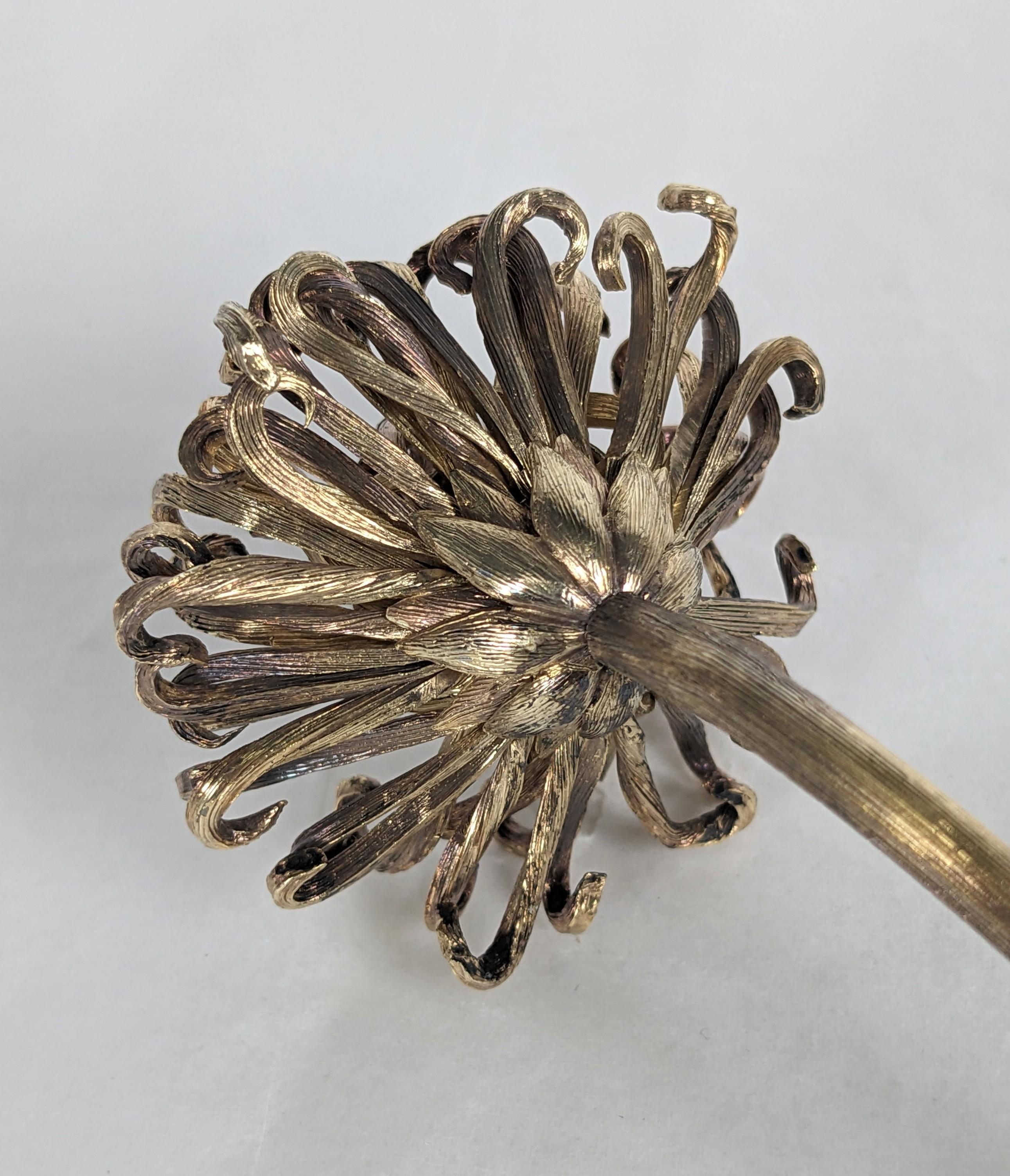 Tiffany Vermeil Smaragd und Diamant Chrysantheme Objet im Angebot 3