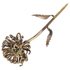 Tiffany Vermeil Smaragd und Diamant Chrysantheme Objet