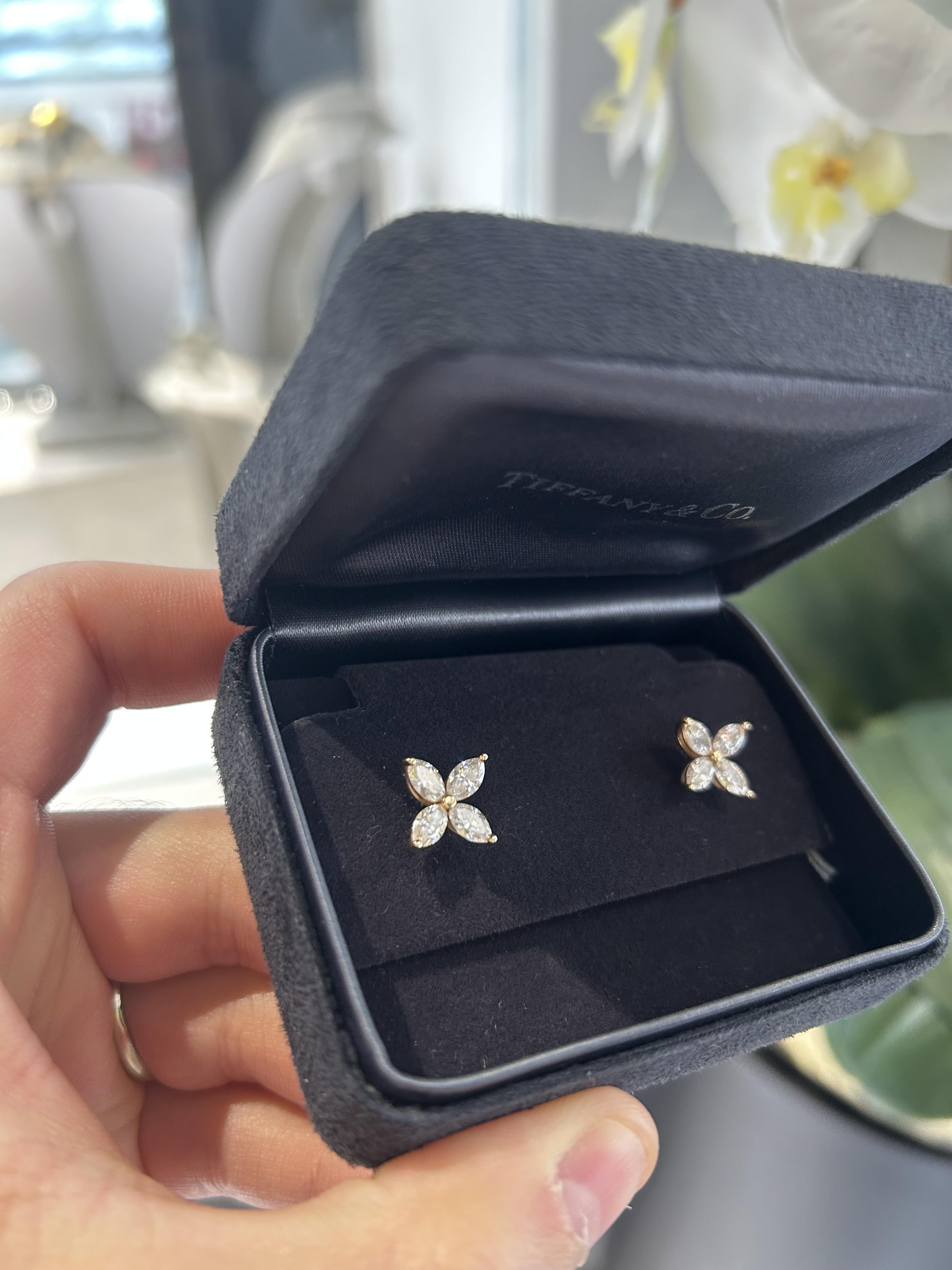 da uomo o donna Tiffany Victoria 18k Rose Gold Earrings in vendita