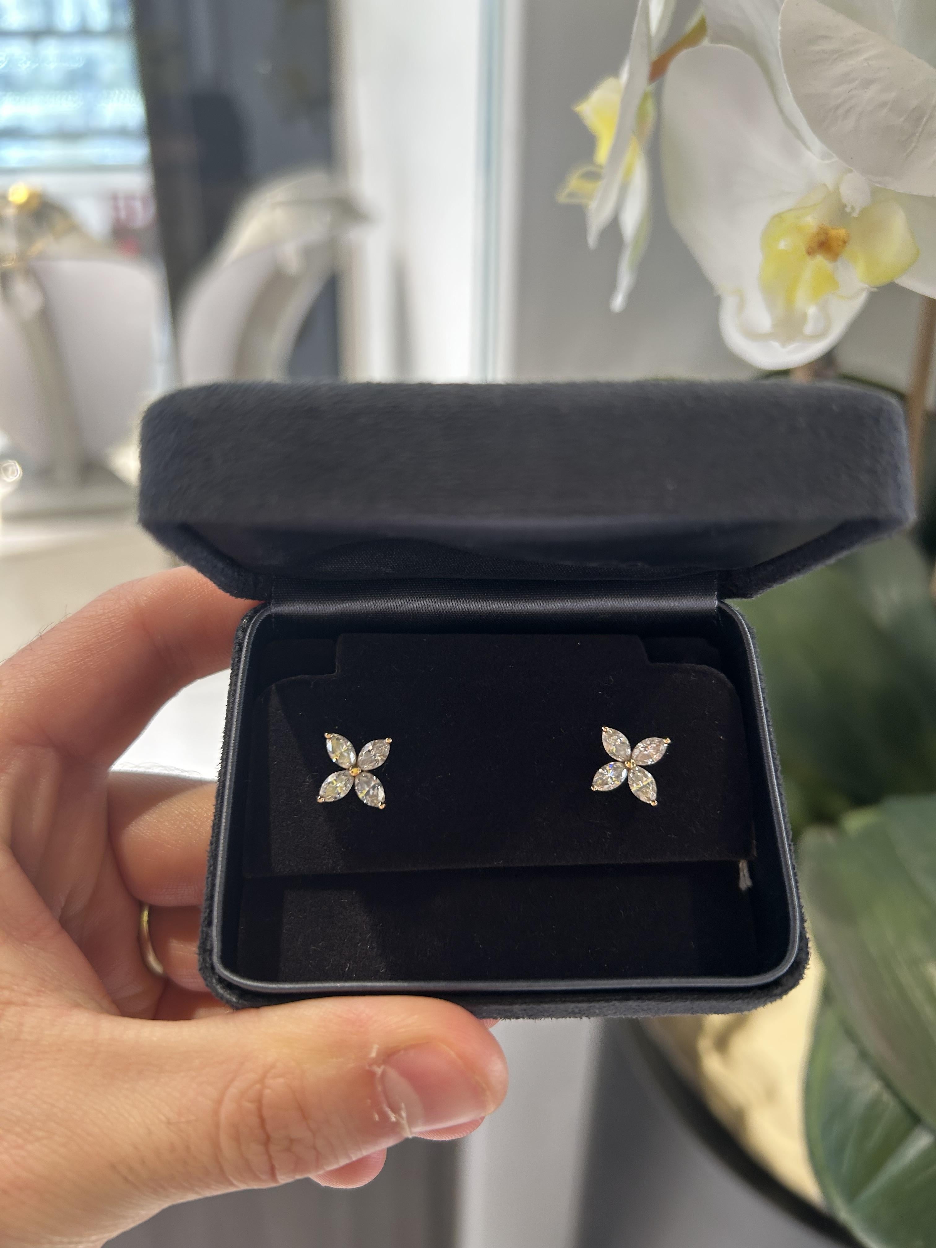 Tiffany Victoria 18k Rose Gold Earrings in vendita 1