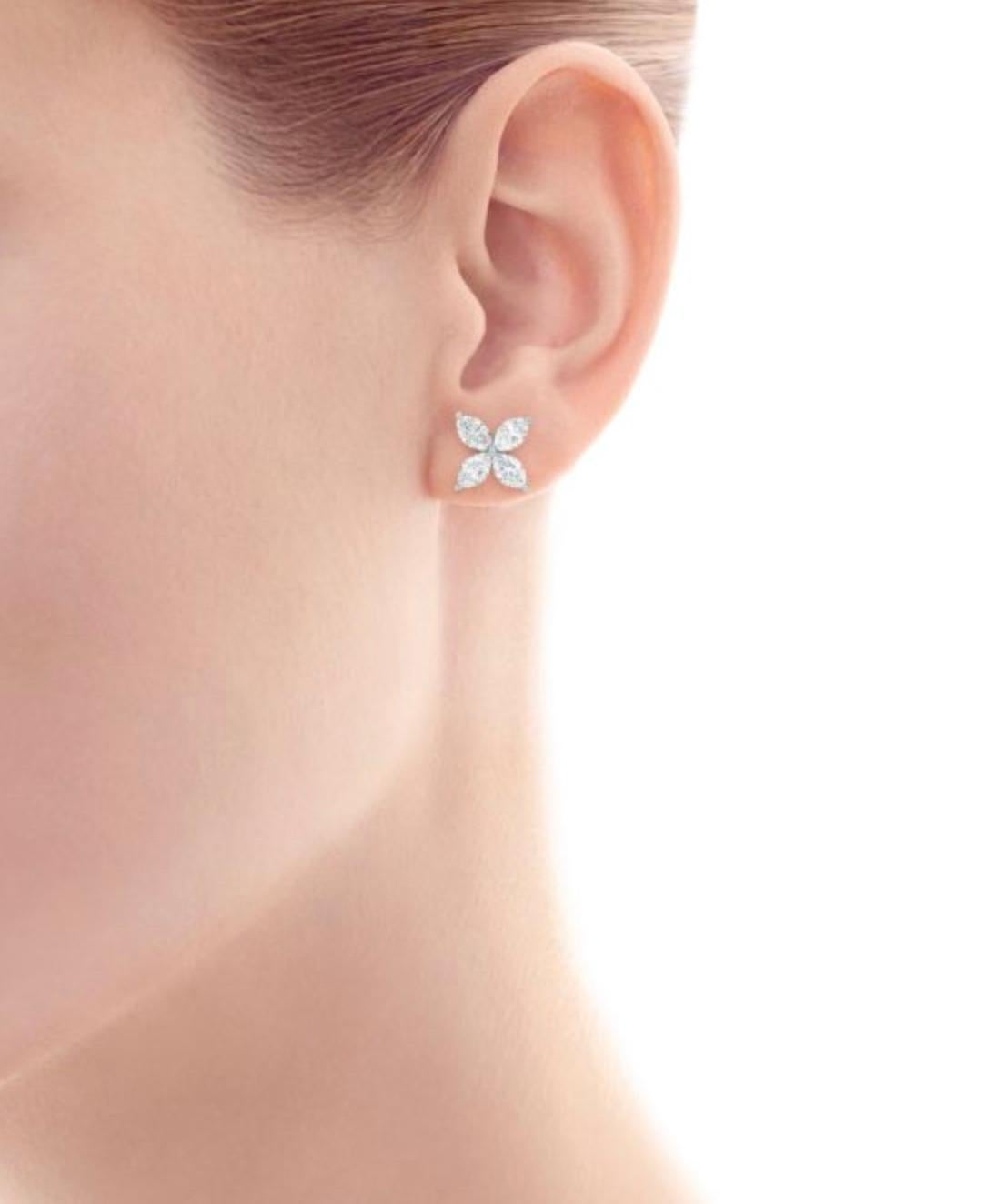 Boucles d'oreilles Tiffany Victoria avec diamants Excellent état - En vente à Geneva, CH