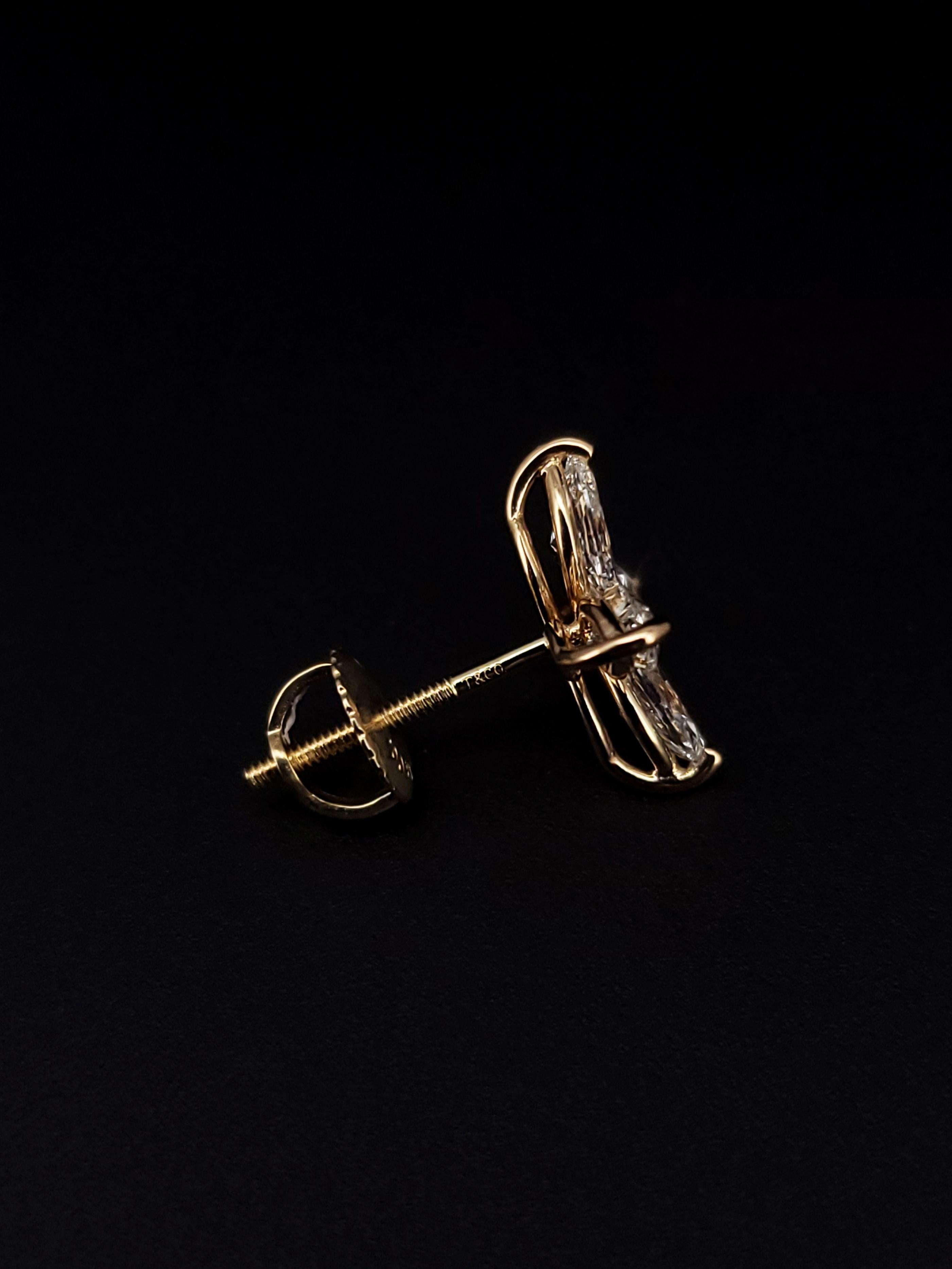 Orecchini Tiffany Victoria con diamanti in oro giallo 18K Grande in vendita 2