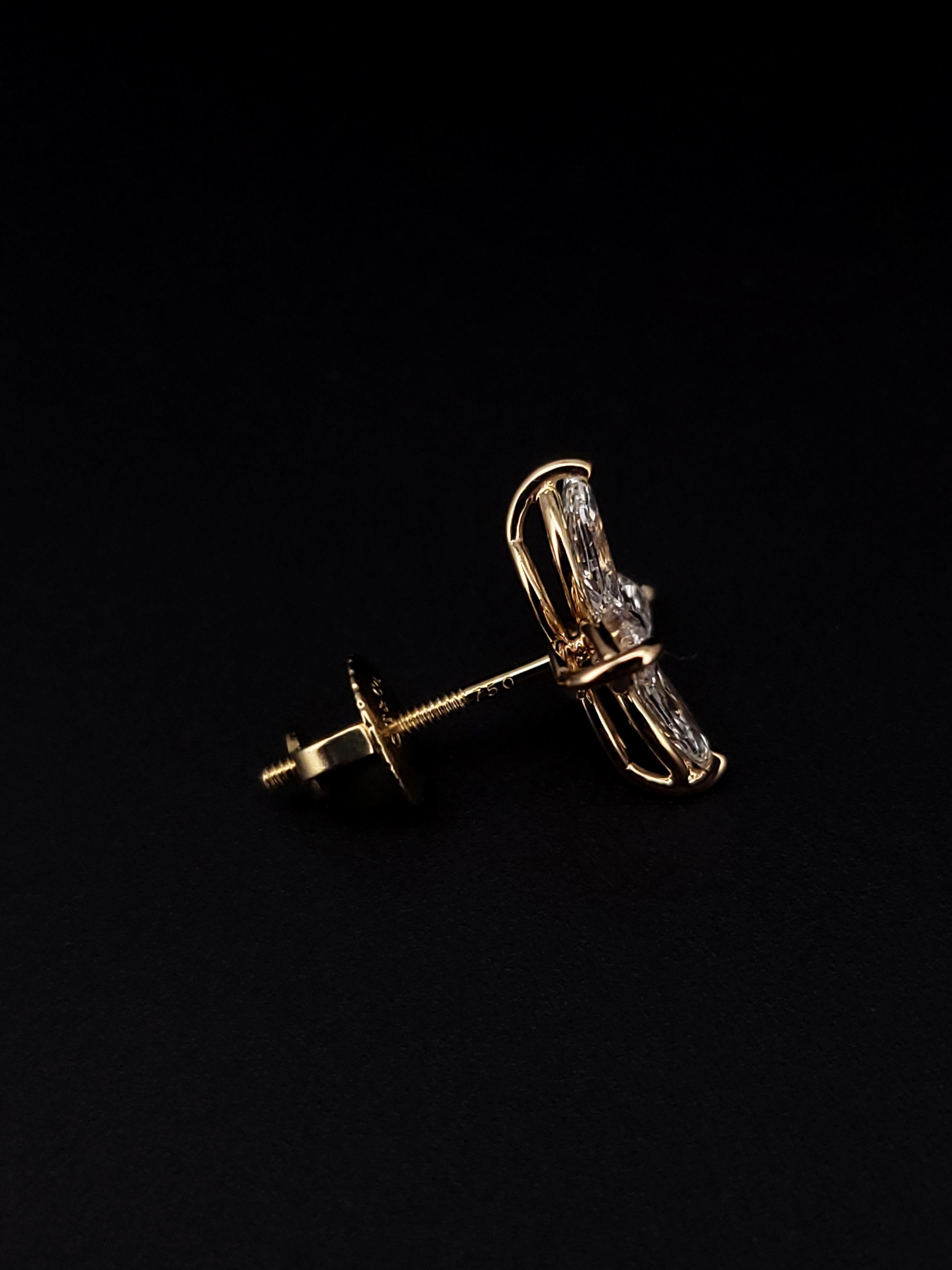 Orecchini Tiffany Victoria con diamanti in oro giallo 18K Grande in vendita 3