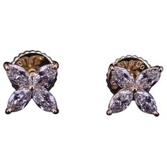 Tiffany Victoria Diamond Earrings in 18K Yellow Gold Large