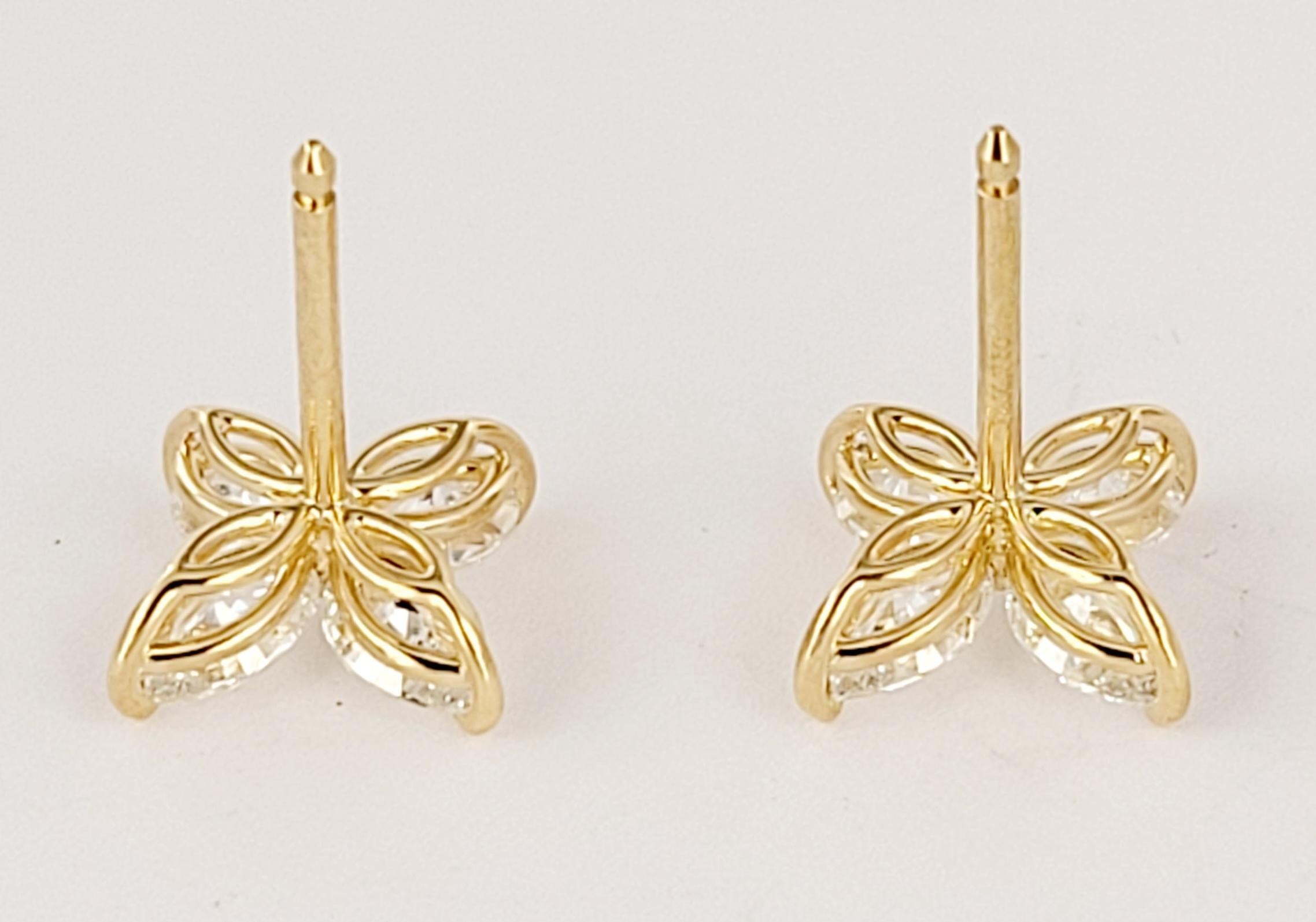 Tiffany Victoria Diamond Earrings in 18K Yellow Gold Medium For Sale 1