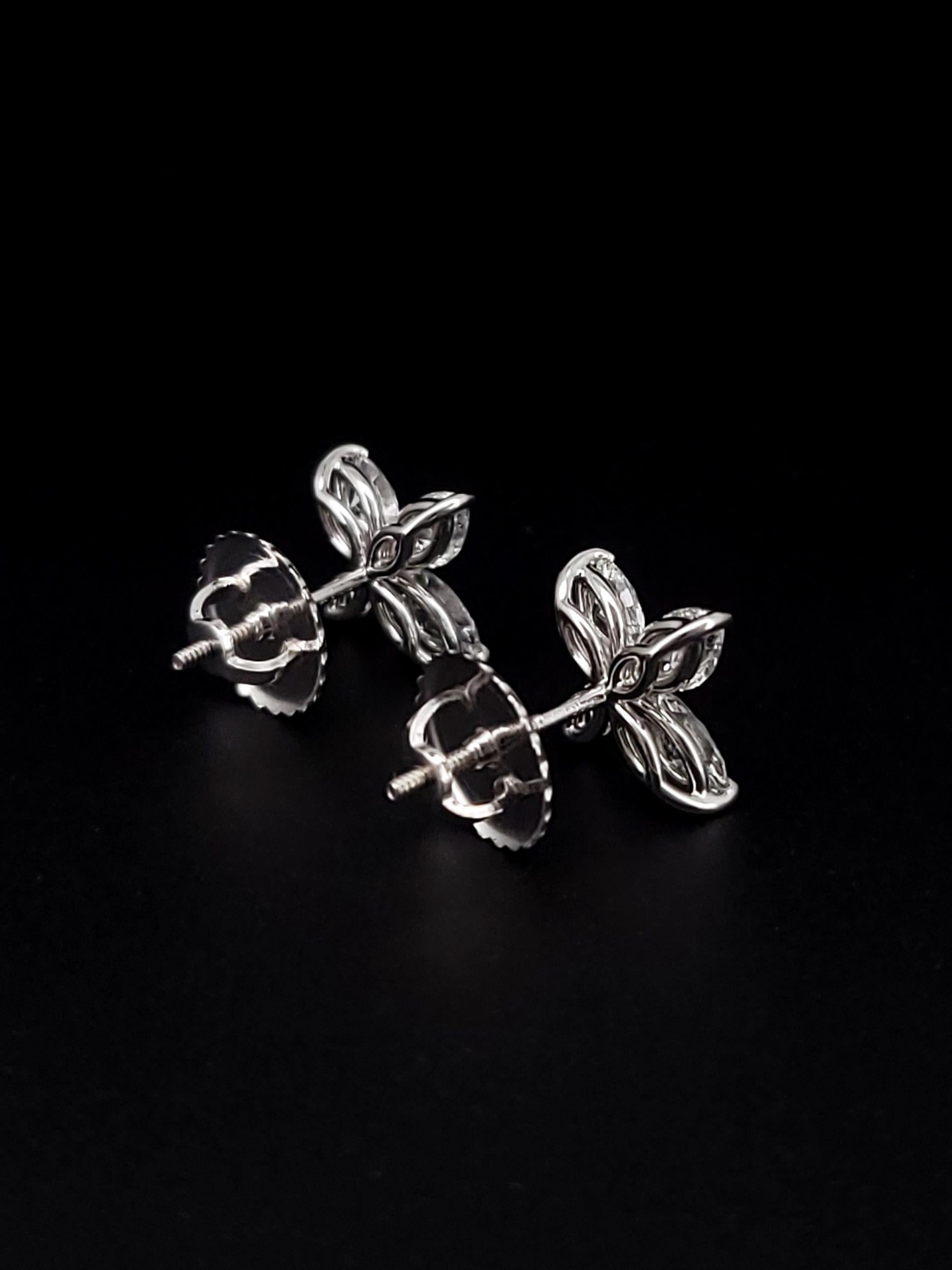 Tiffany Victoria Diamond Earrings in PT950 Large In Excellent Condition In New York, NY