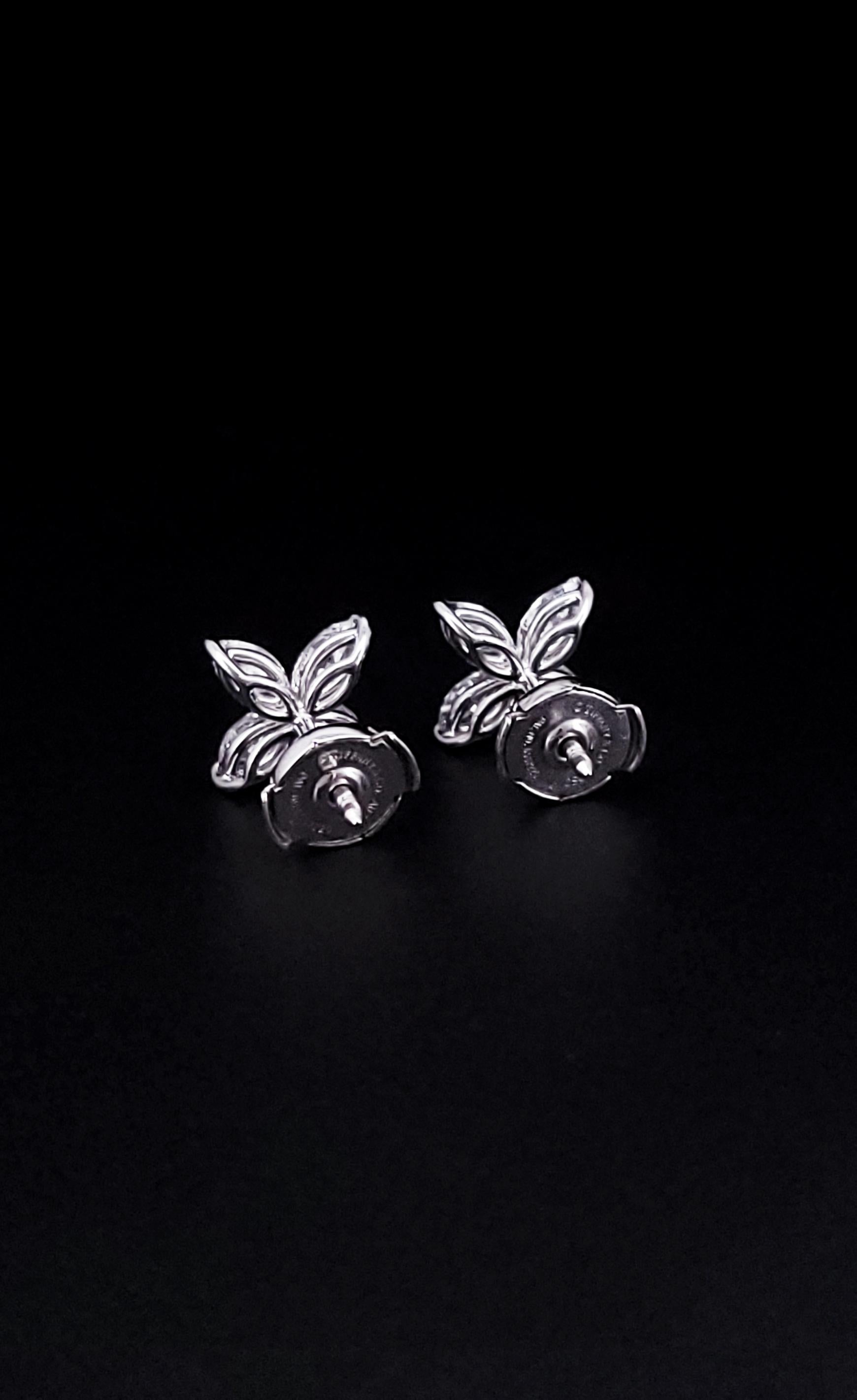 Boucles d'oreilles Tiffany Victoria Diamant en PT950 Large Pour femmes en vente