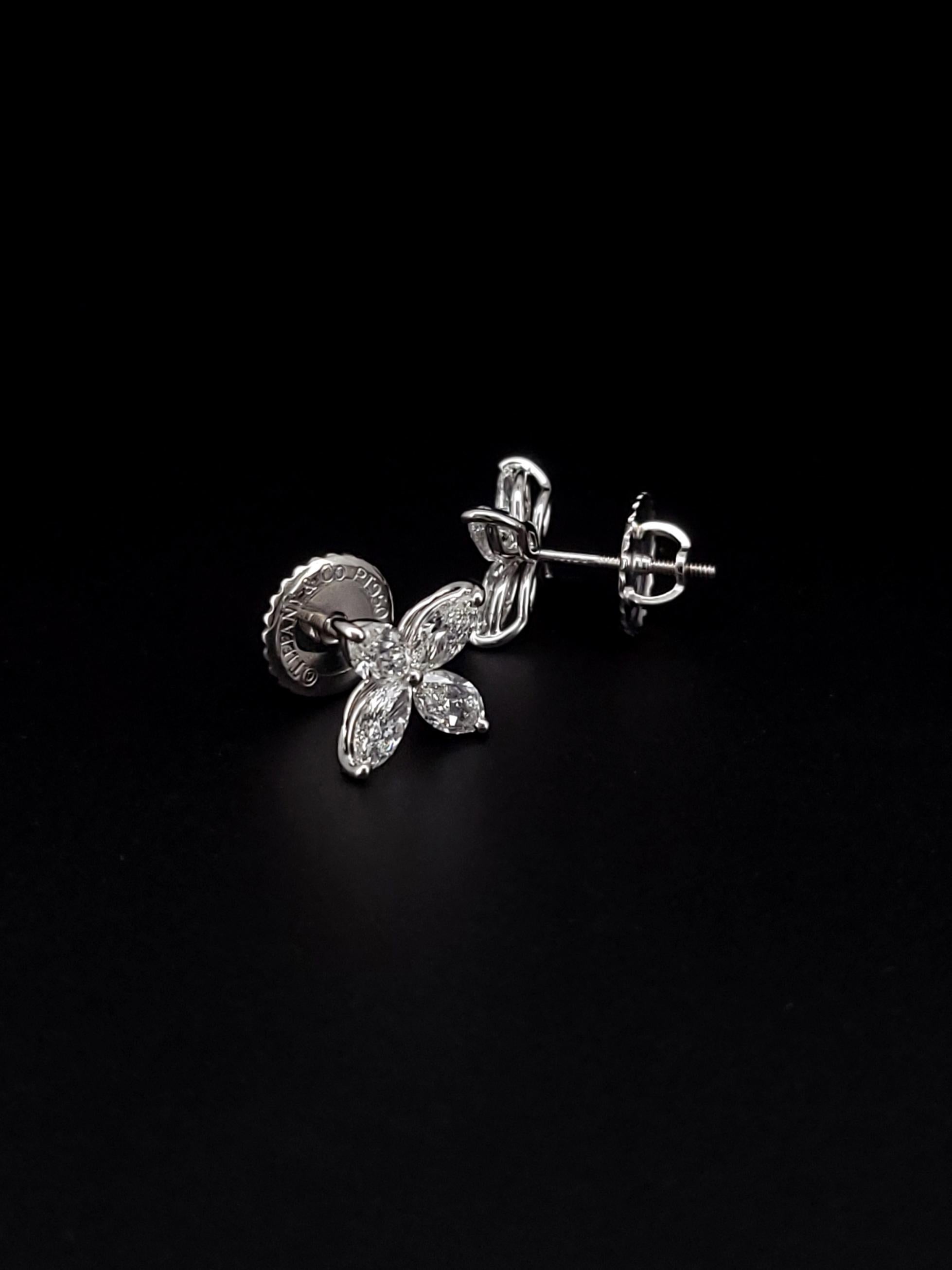 Tiffany Victoria Diamond Earrings in PT950 Large 1