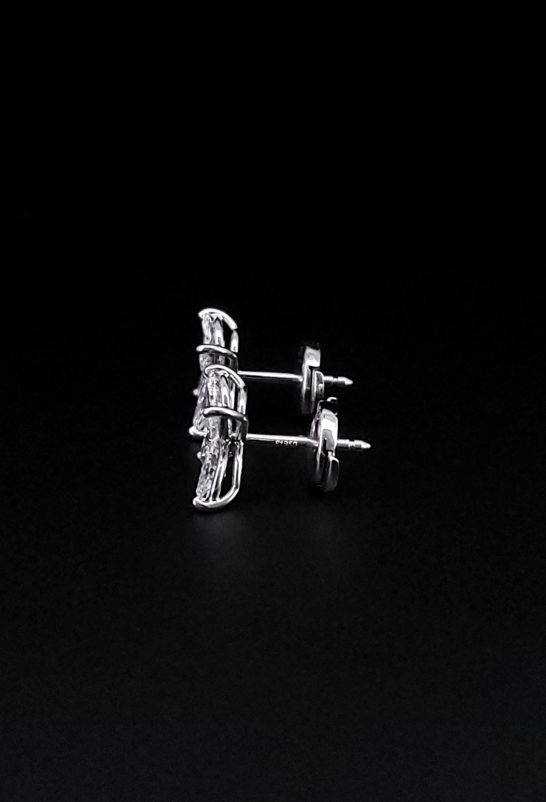 Boucles d'oreilles Tiffany Victoria Diamant en PT950 Large en vente 1