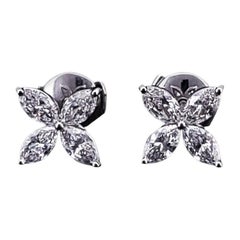 Boucles d'oreilles Tiffany Victoria Diamant en PT950 Large