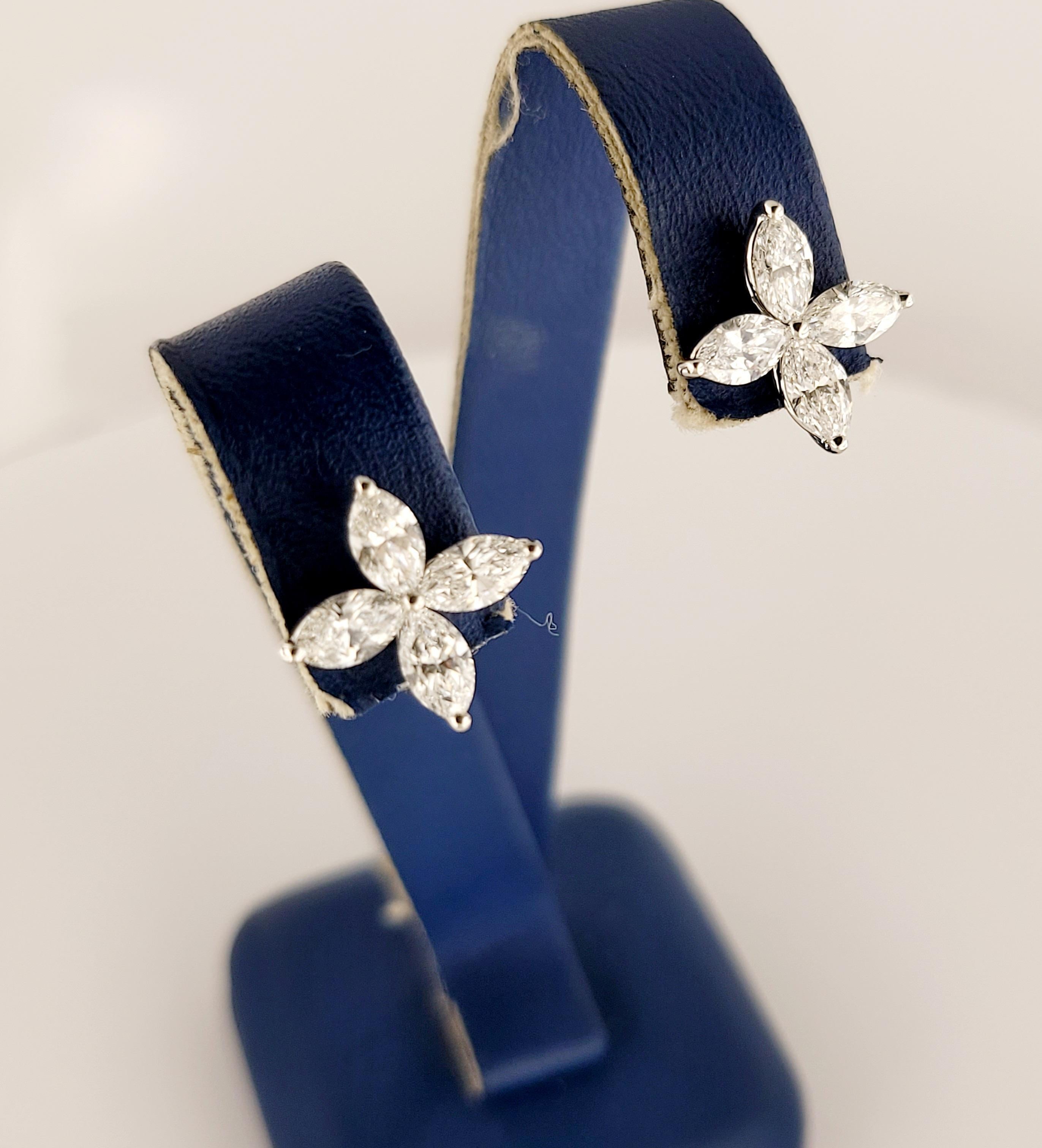 Women's Tiffany Victoria Diamond Earrings in PT950 Medium