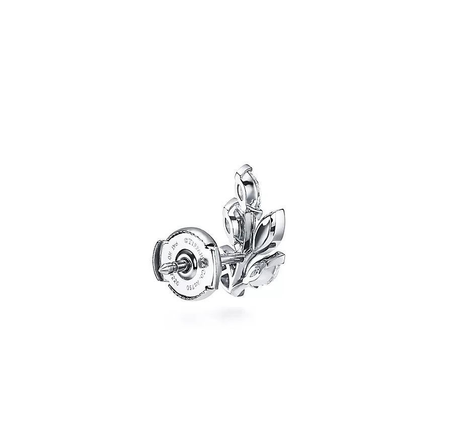 Tiffany & Co. Victoria Diamant-Ohrringe aus Platin mit Weinreben-Diamant, Größe Small 0,64 Karat. (Moderne) im Angebot