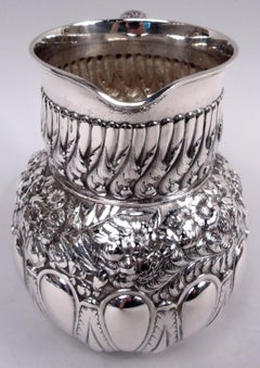 Tiffany Victorian Classical Repousse Sterling Silver Water Pitcher