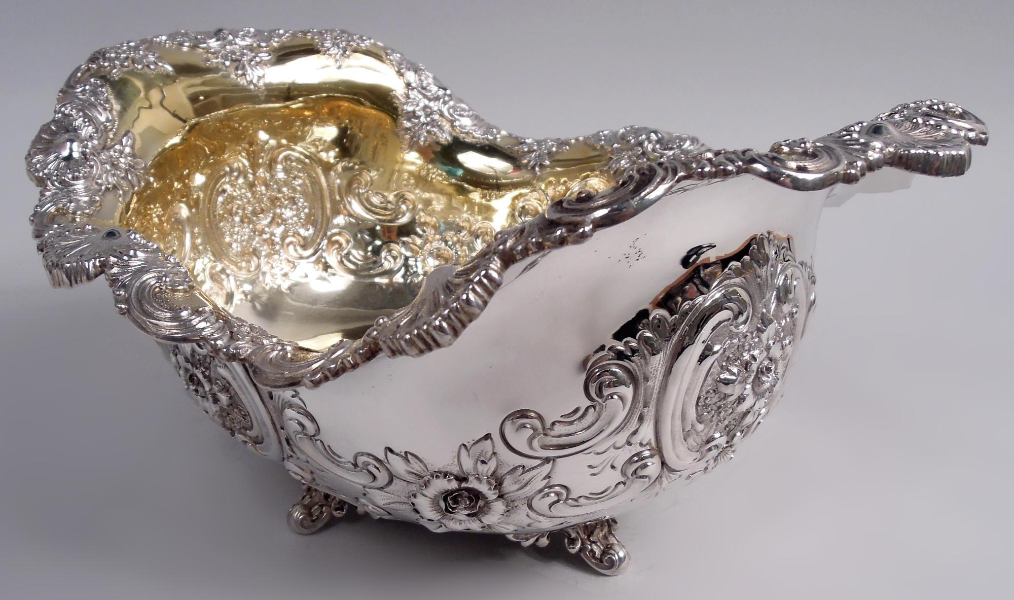 19th Century Tiffany Victorian Classical Sterling Silver Shell & Scroll Bowl For Sale