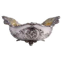 Tiffany Victorian Classical Sterling Silver Shell & Scroll Bowl