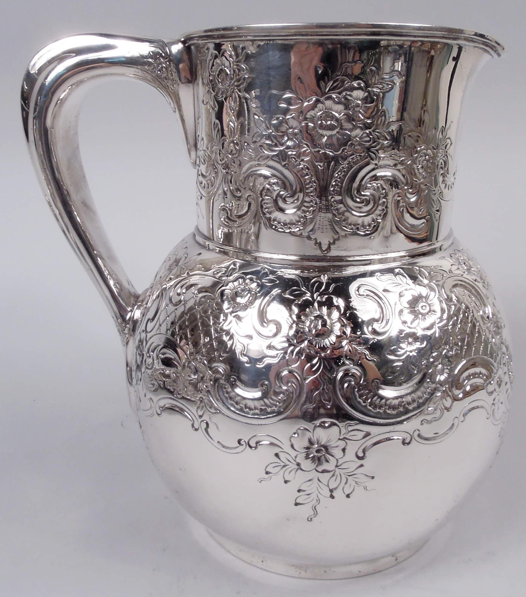 19th Century Tiffany Victorian Classical Sterling Silver Water Pitcher