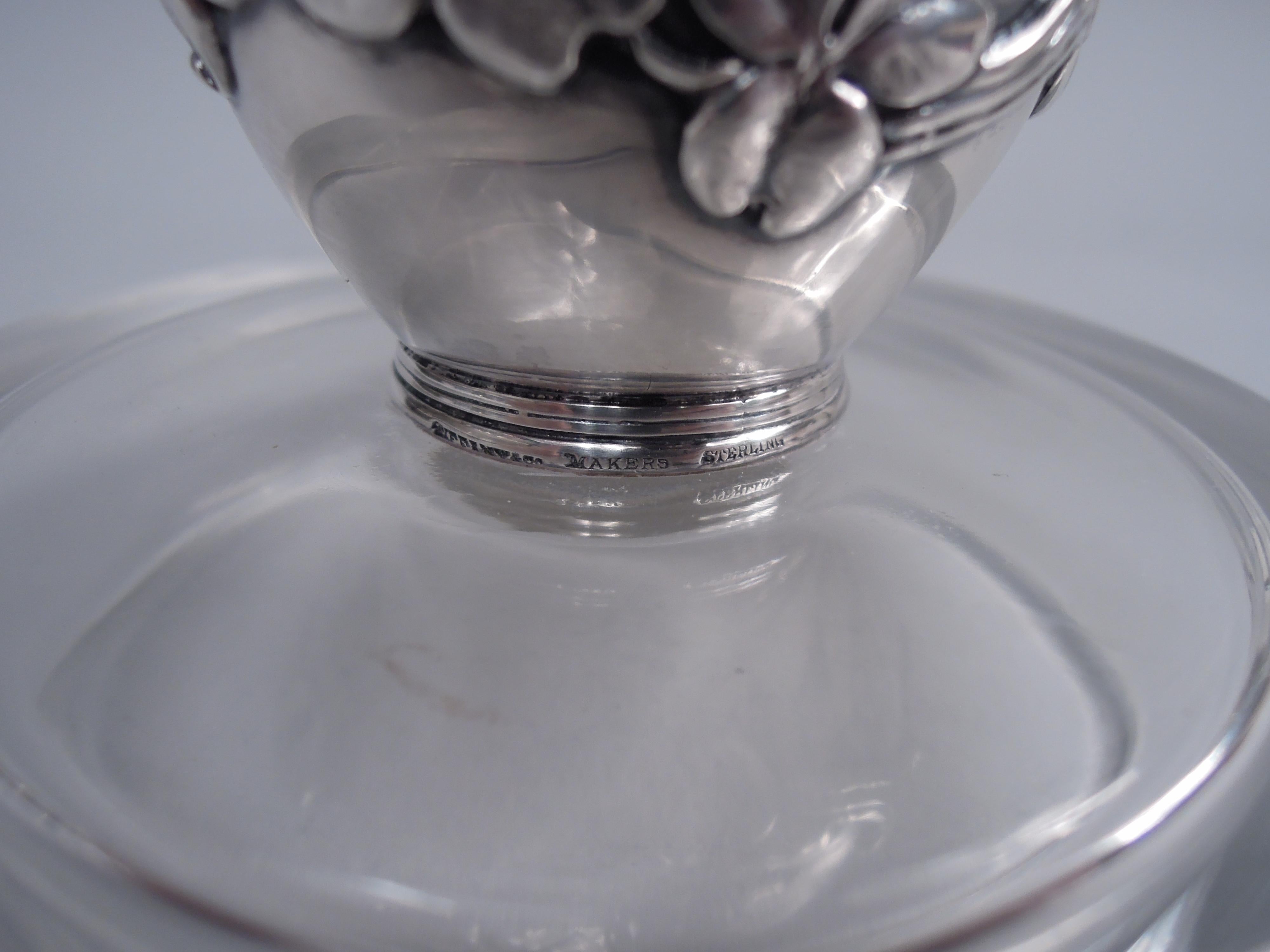 Tiffany viktorianischen Sterling Silber & Brilliant-Schliff Glas Candy Jar im Angebot 3