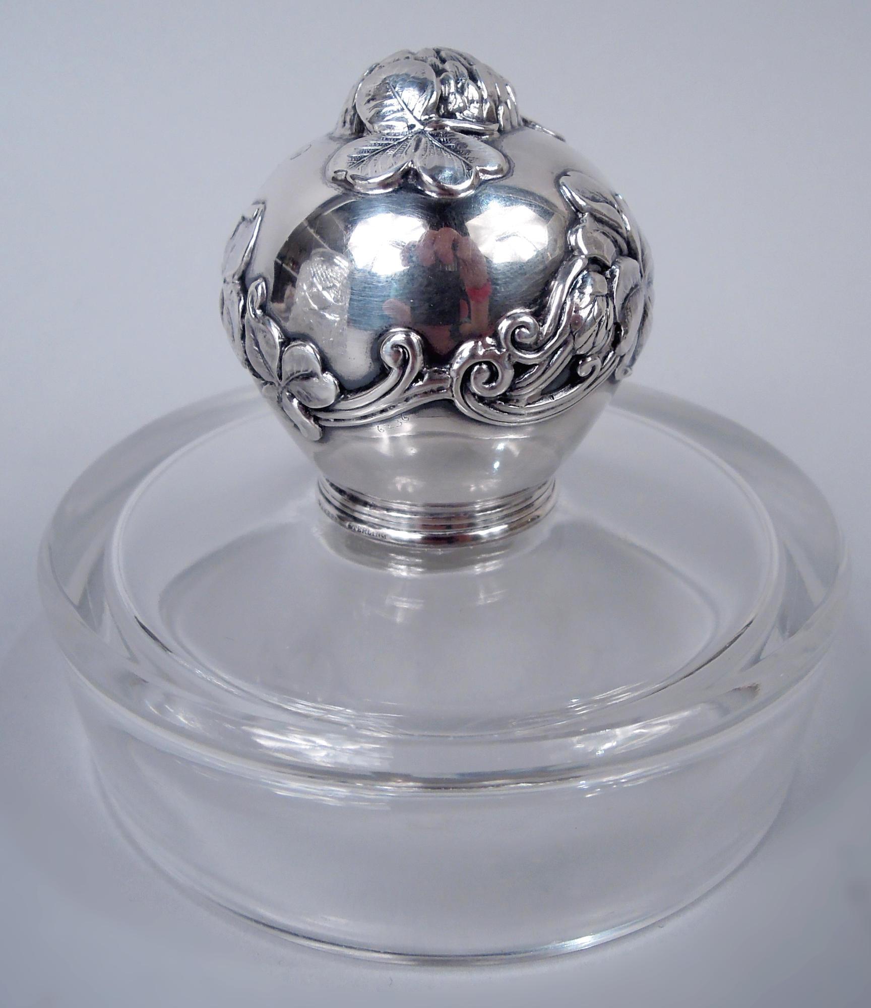 Tiffany viktorianischen Sterling Silber & Brilliant-Schliff Glas Candy Jar (amerikanisch) im Angebot