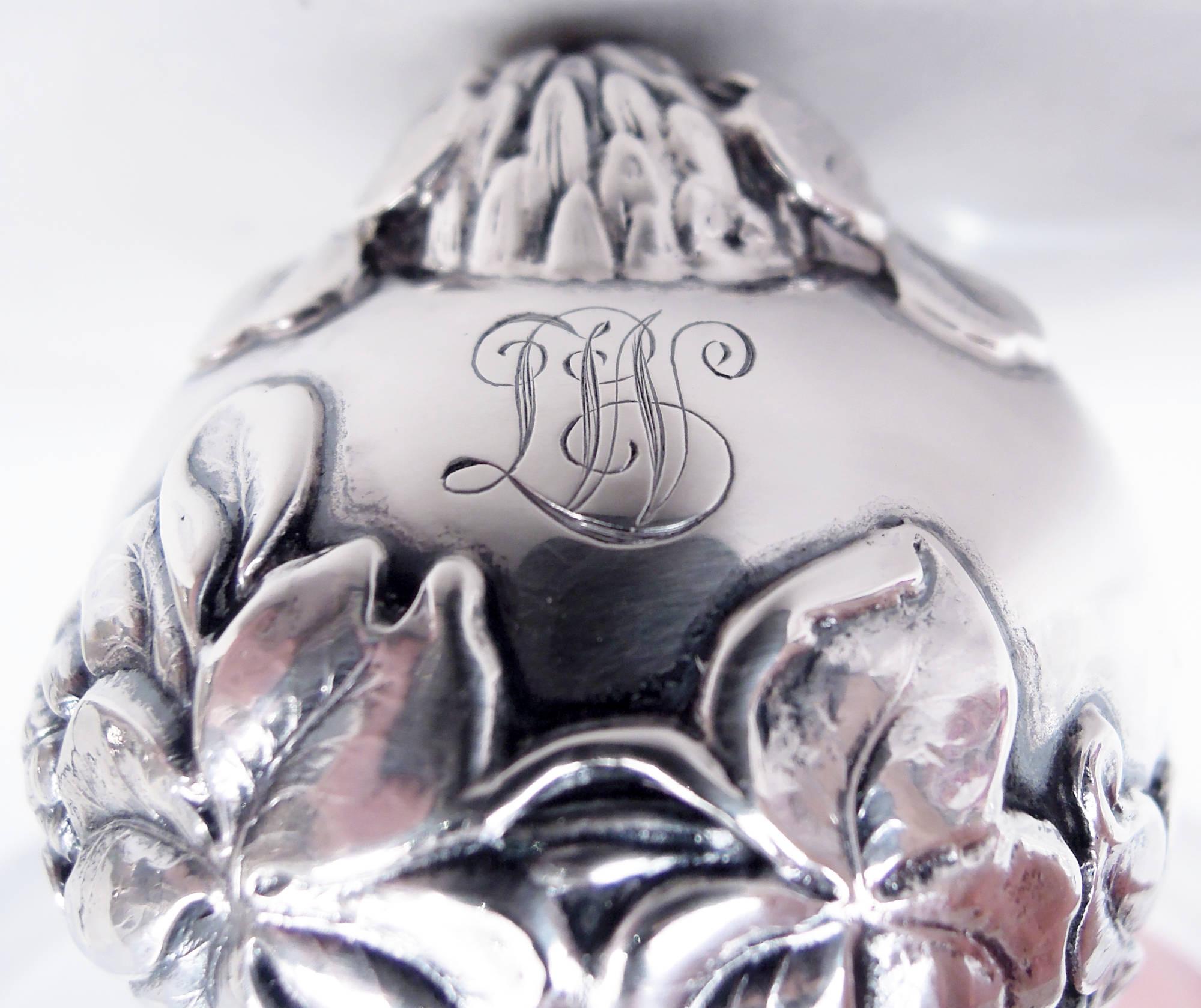 Tiffany viktorianischen Sterling Silber & Brilliant-Schliff Glas Candy Jar (19. Jahrhundert) im Angebot
