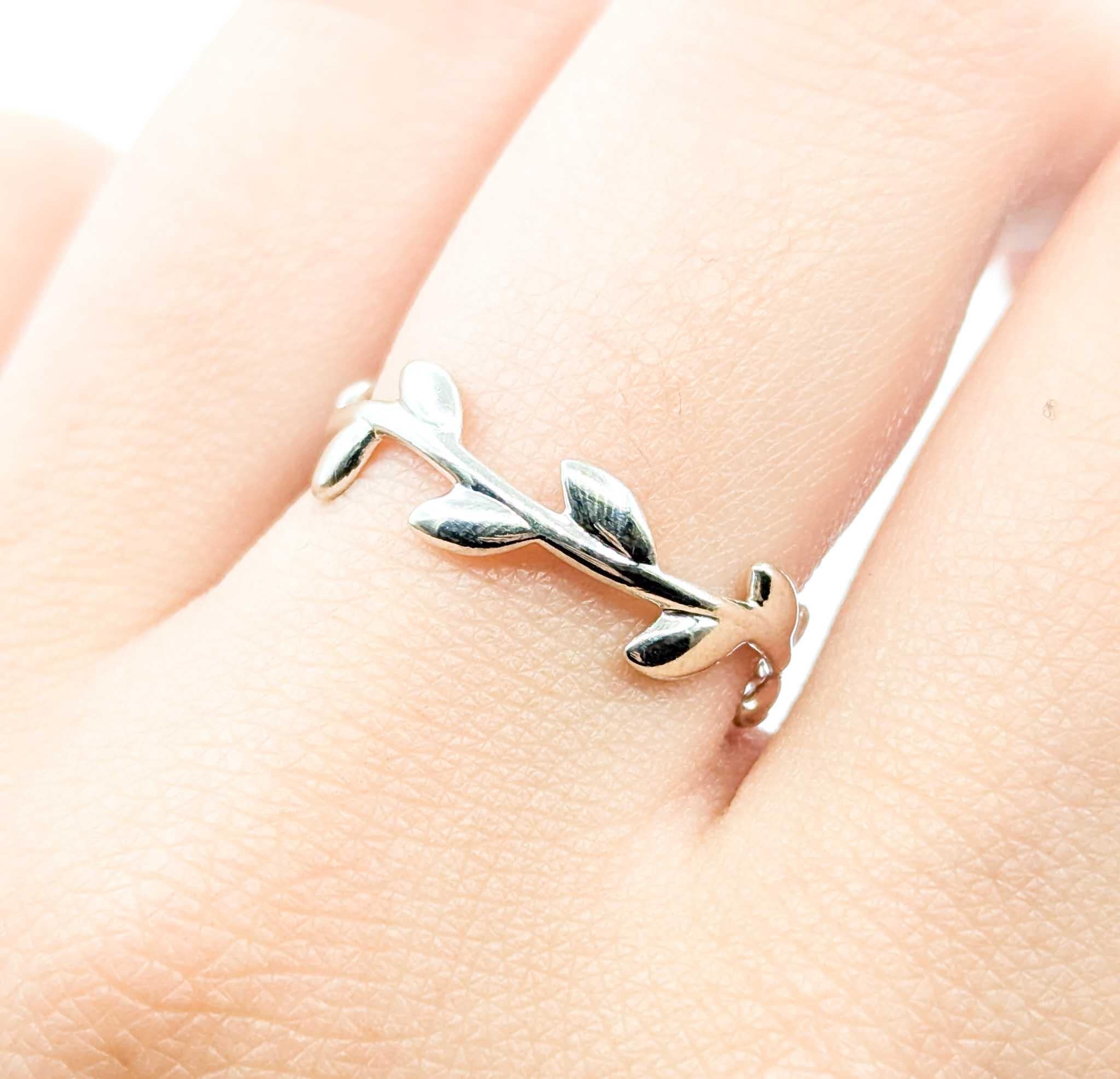 Modern Tiffany Vine Sterling Silver Designer Fashion Ring For Sale