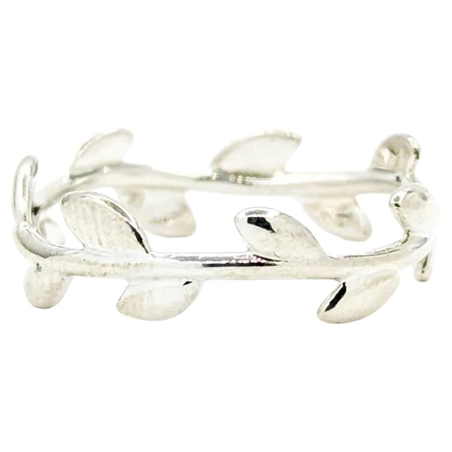 Tiffany Vine Sterling Silver Designer Fashion Ring