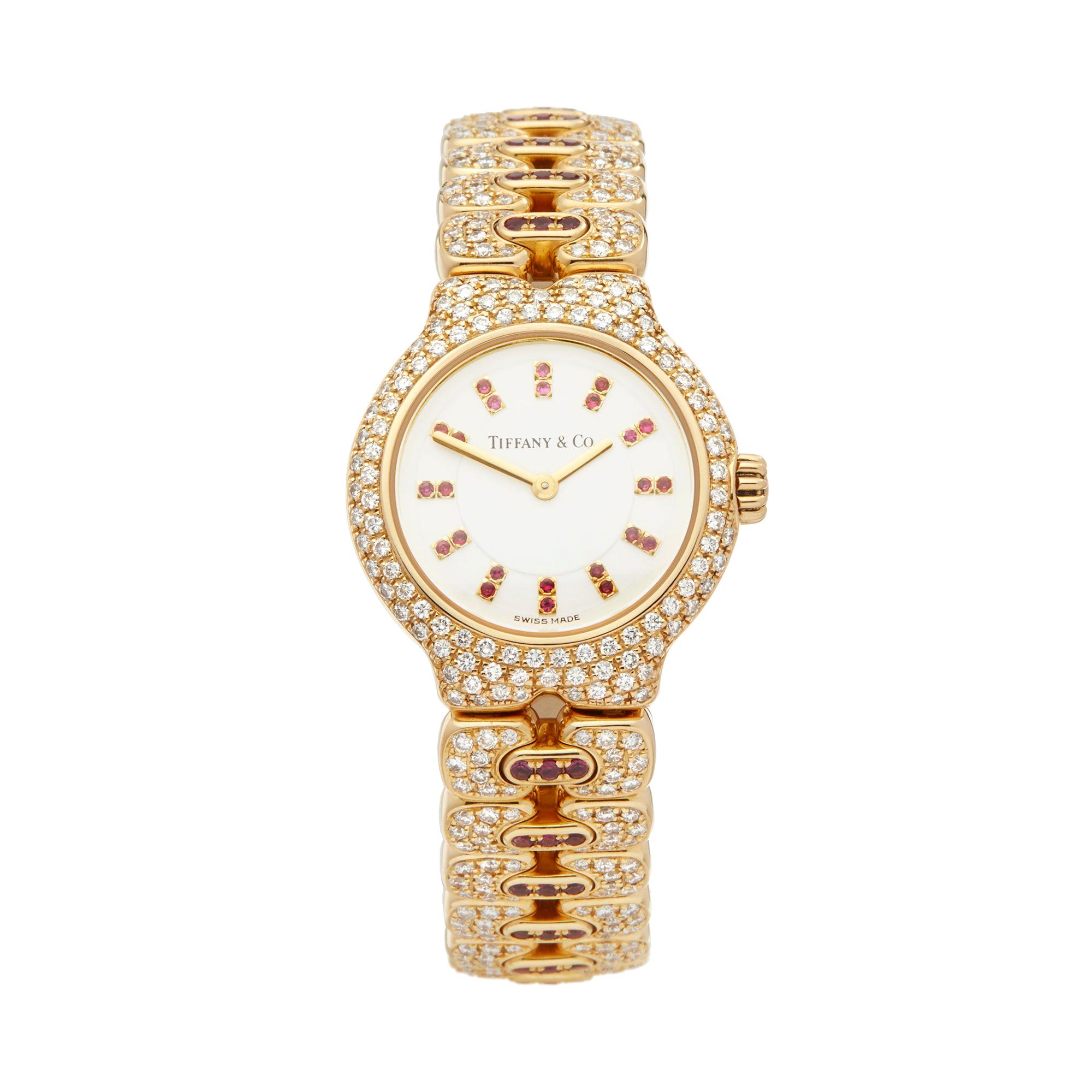 Tiffany & Co. Vintage Diamond Yellow Gold Wristwatch