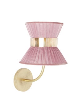 “Tiffany” Wall Bracket 23 Onion Silk, Antiqued Brass, Silvered Glass