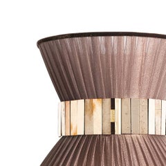 “Tiffany” Wall Bracket 23 Tobacco Silk, Antiqued Brass, Silvered Glass