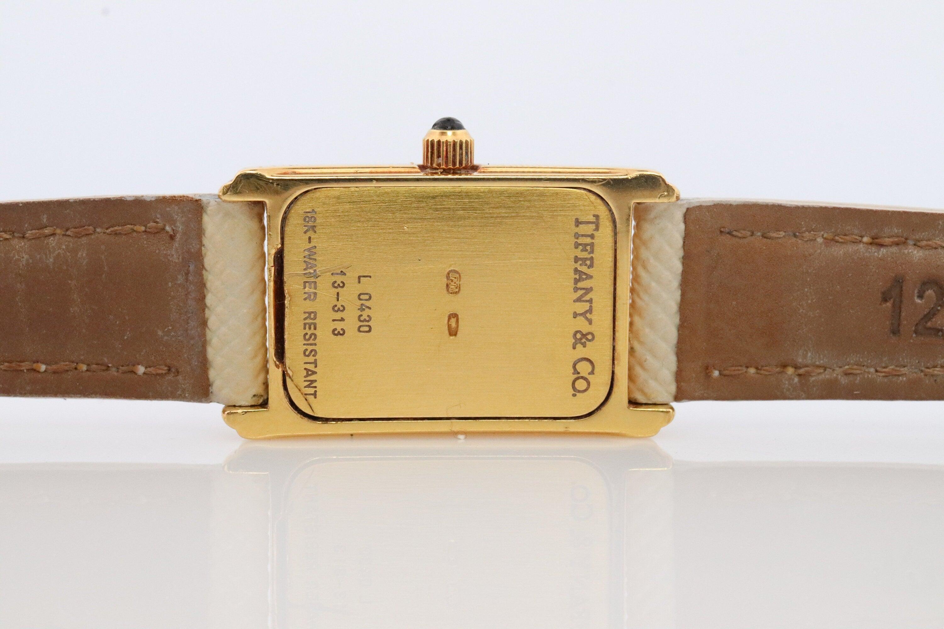 Tiffany Uhr. 18 Karat Gelbgold Tiffany & Co Tank-Uhr. Damen L 0430 750 Gold 2