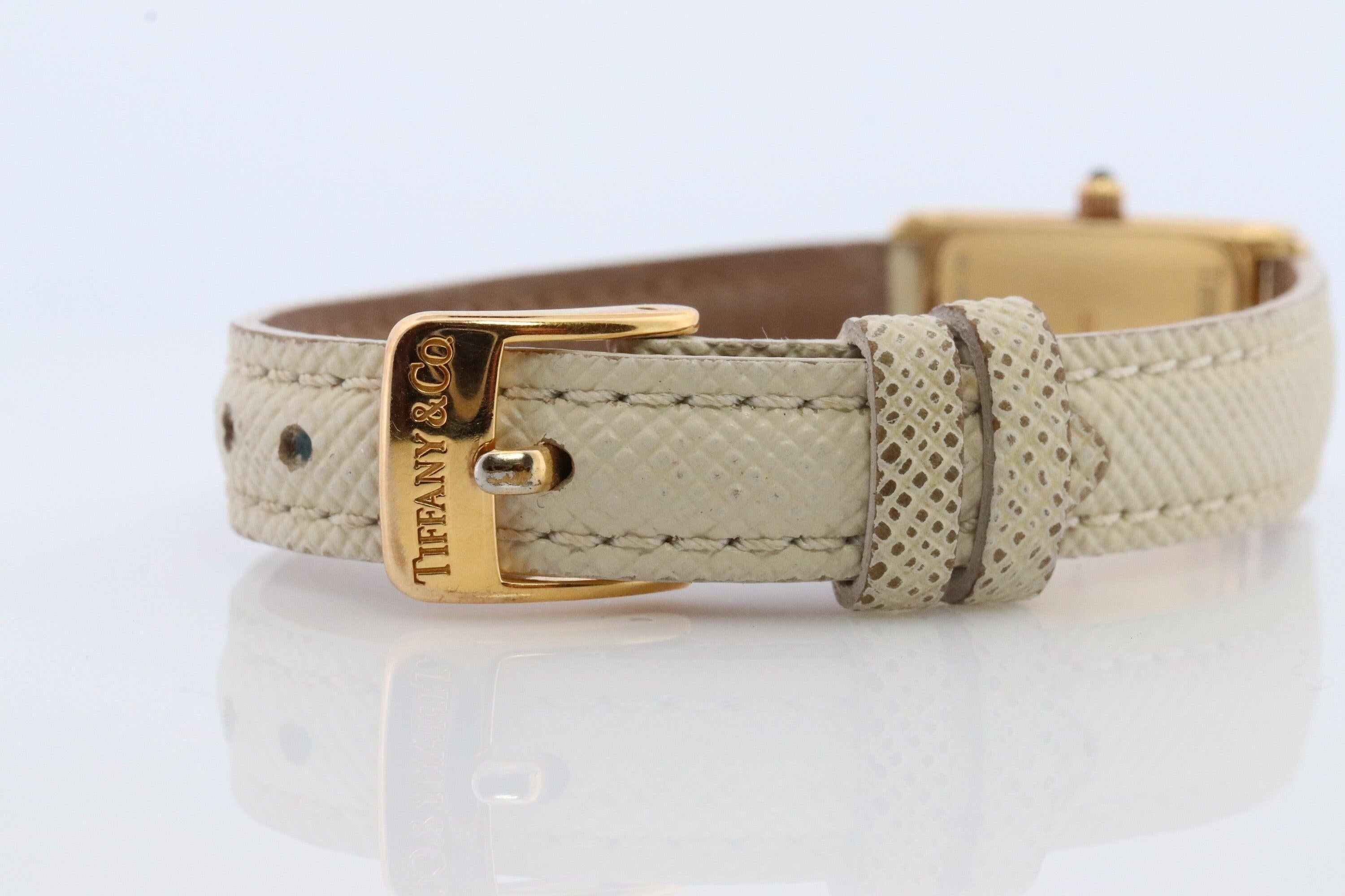 Tiffany Uhr. 18 Karat Gelbgold Tiffany & Co Tank-Uhr. Damen L 0430 750 Gold 3