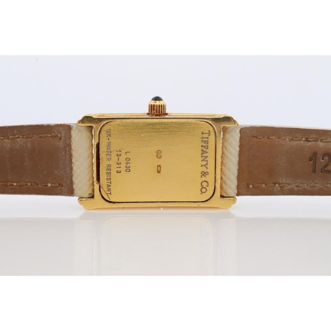 Tiffany Uhr. 18 Karat Gelbgold Tiffany & Co Tank-Uhr. Damen L 0430 750 Gold 6