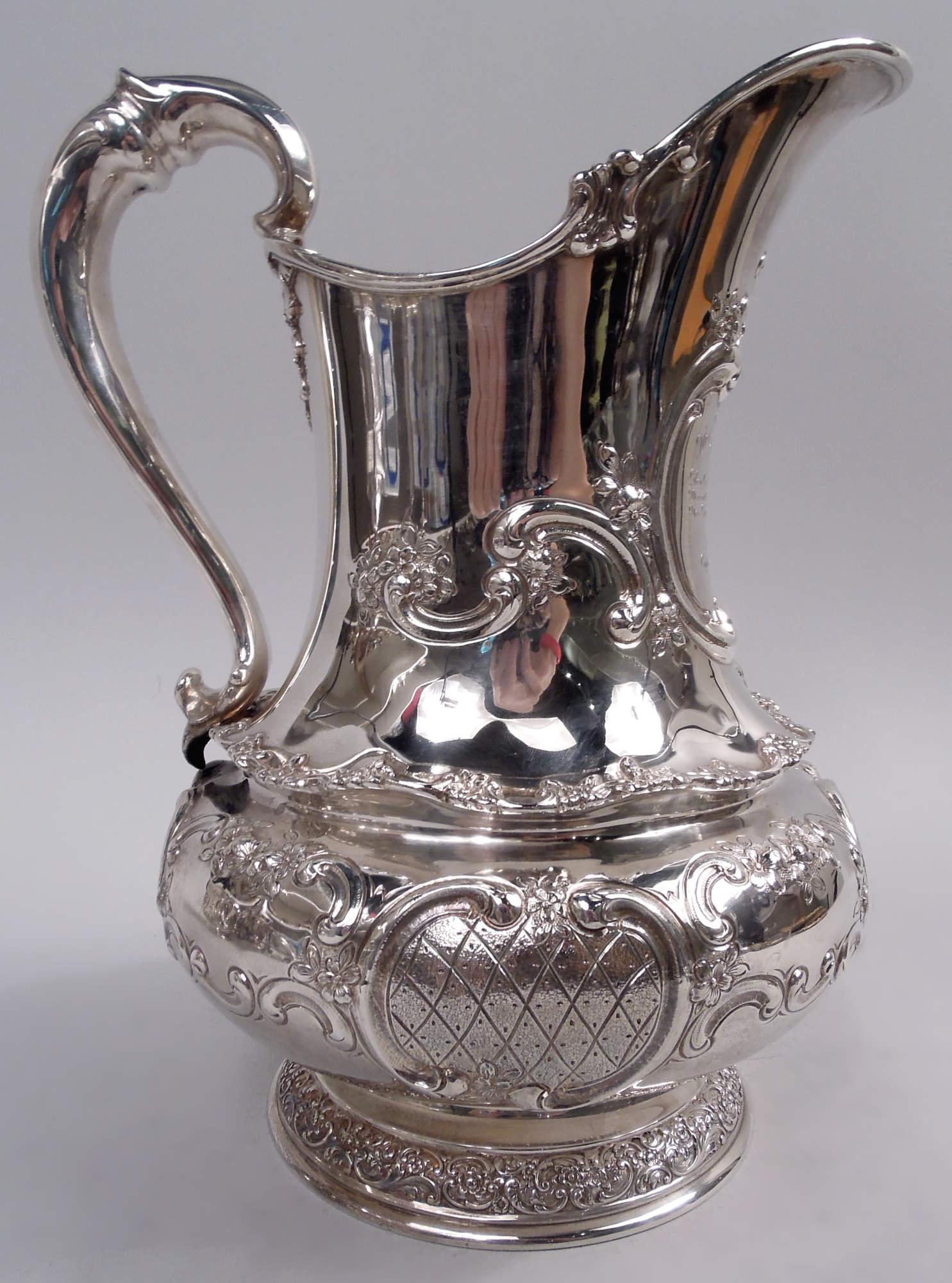 Edwardian Tiffany Water Pitcher Presented for 1905 New York Yacht Club Cruise For Sale