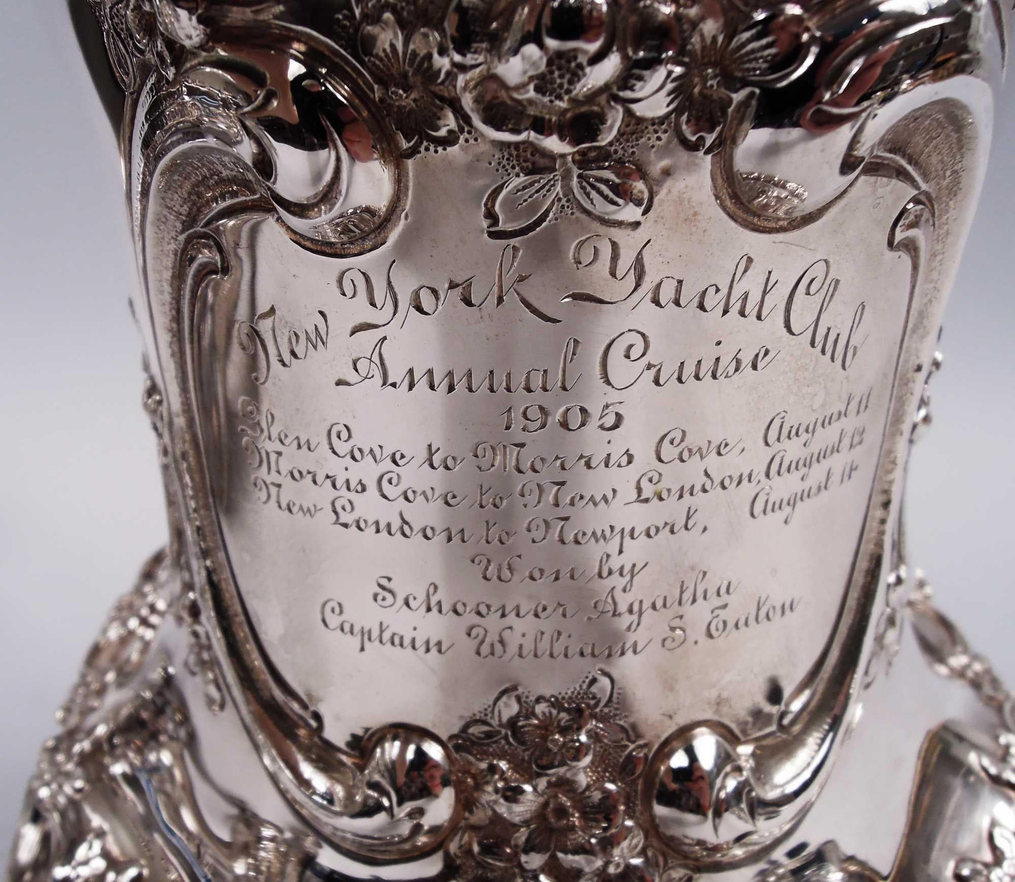 Early 20th Century Tiffany Water Pitcher Presented for 1905 New York Yacht Club Cruise For Sale