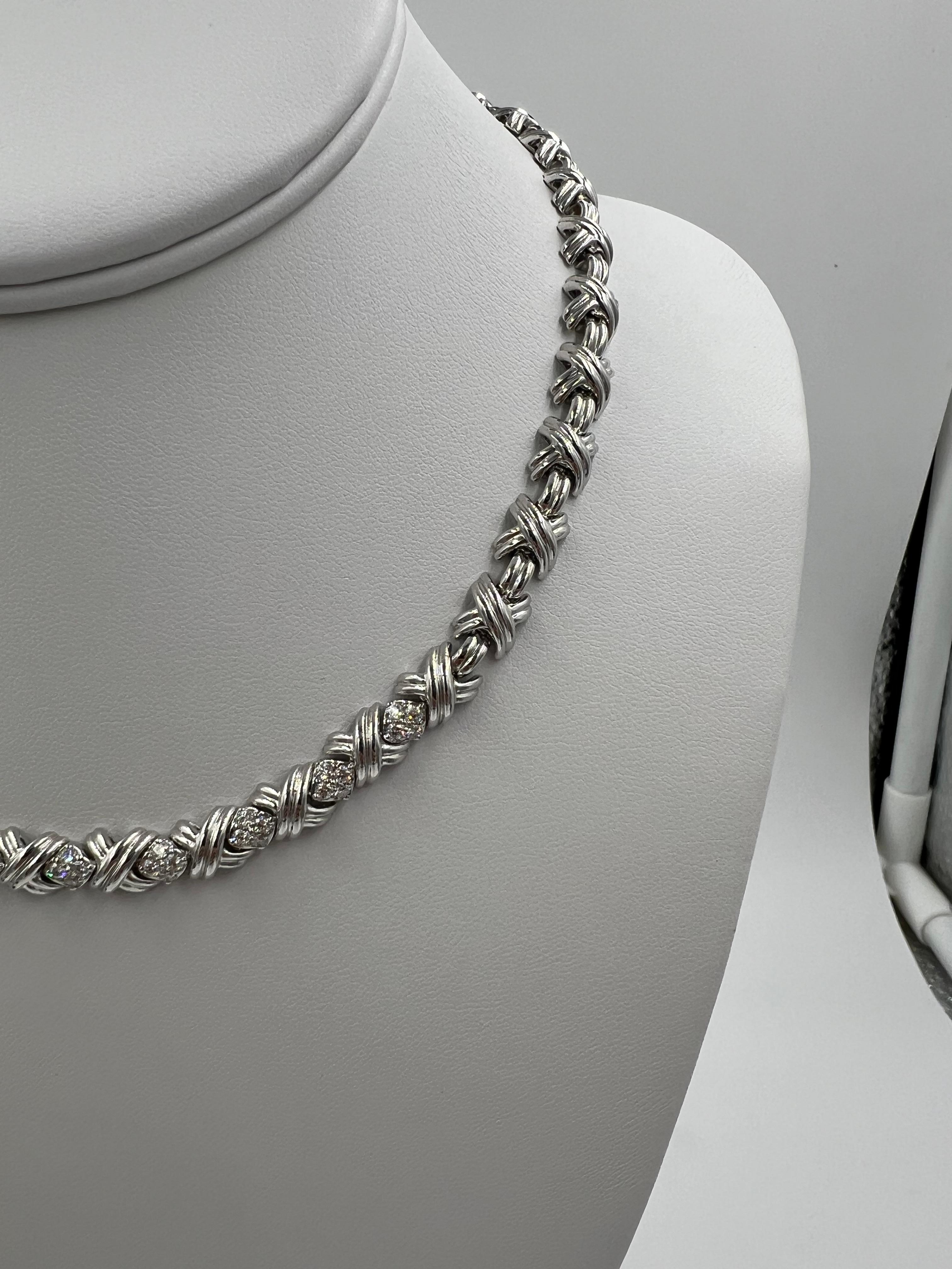 Contemporain Tiffany Collier signature en or blanc et diamants en vente