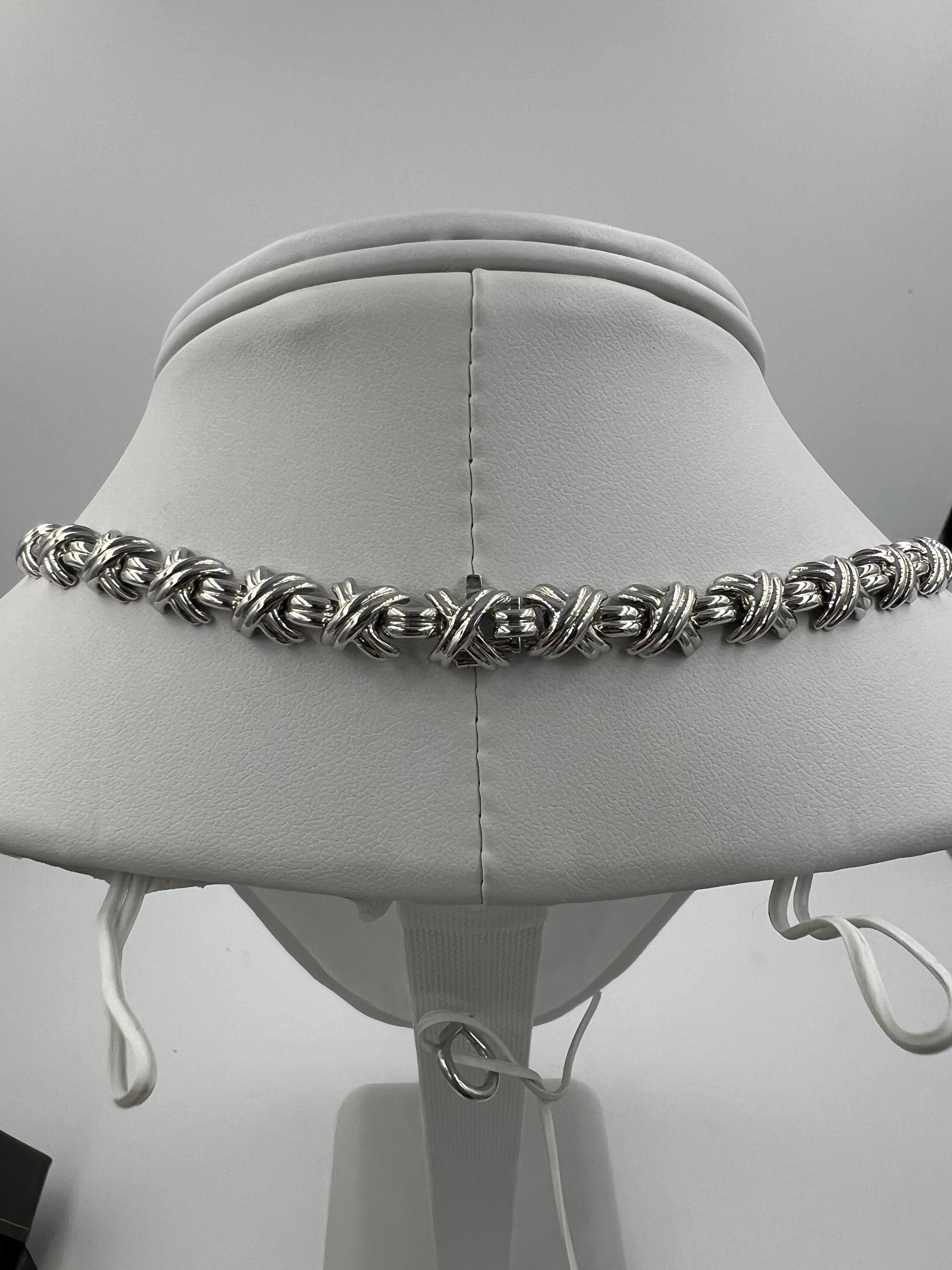 Tiffany Collier signature en or blanc et diamants Bon état - En vente à Los Angeles, CA
