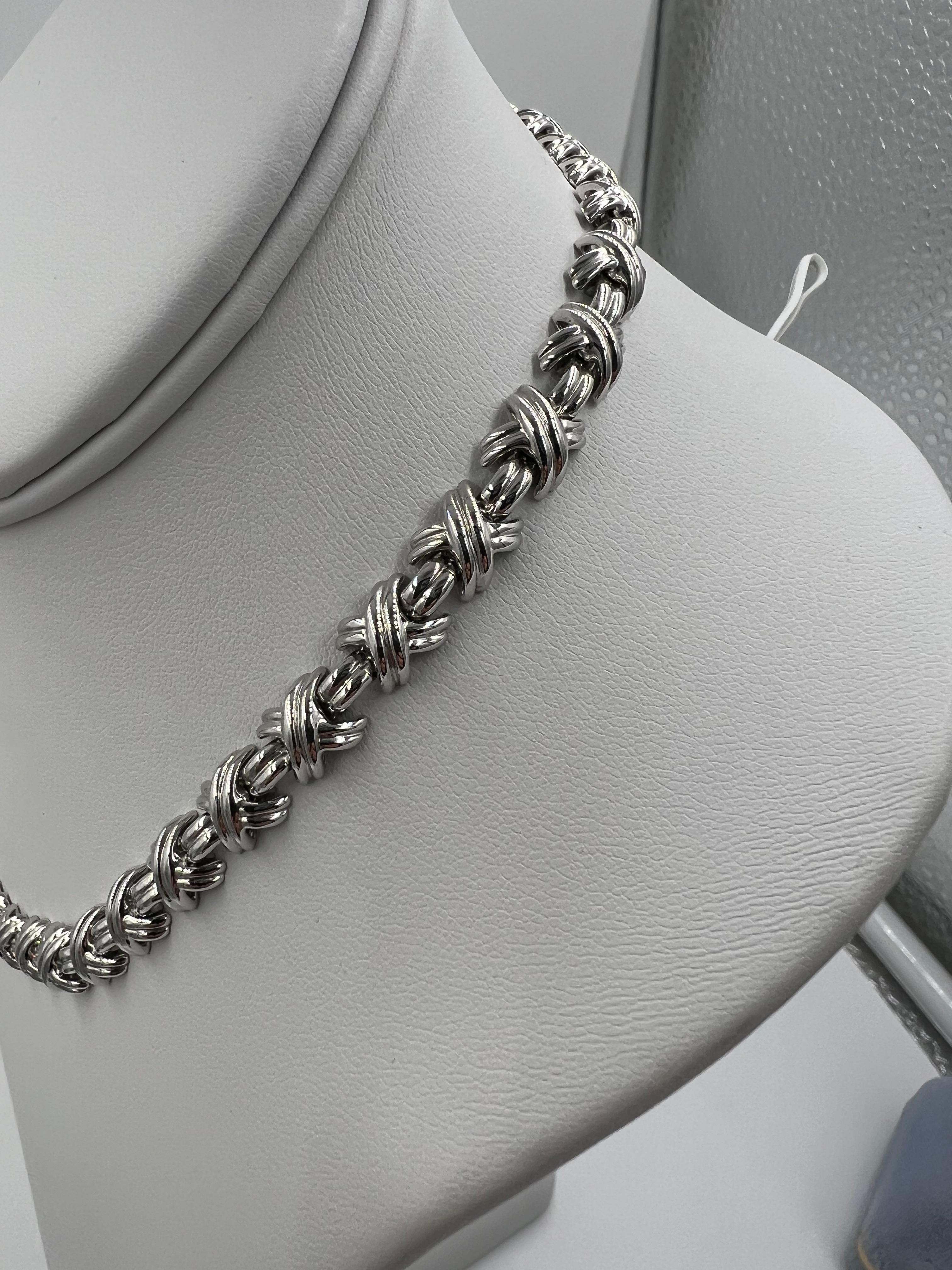 Tiffany Collier signature en or blanc et diamants Unisexe en vente