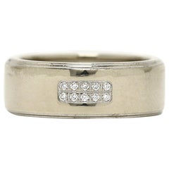 Tiffany Wide Diamond Wedding Band Cigar Men's Ladies