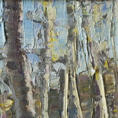 "Amongst Aspens" (2009) By Tiffany Williams, Impressionist Oil Landscape