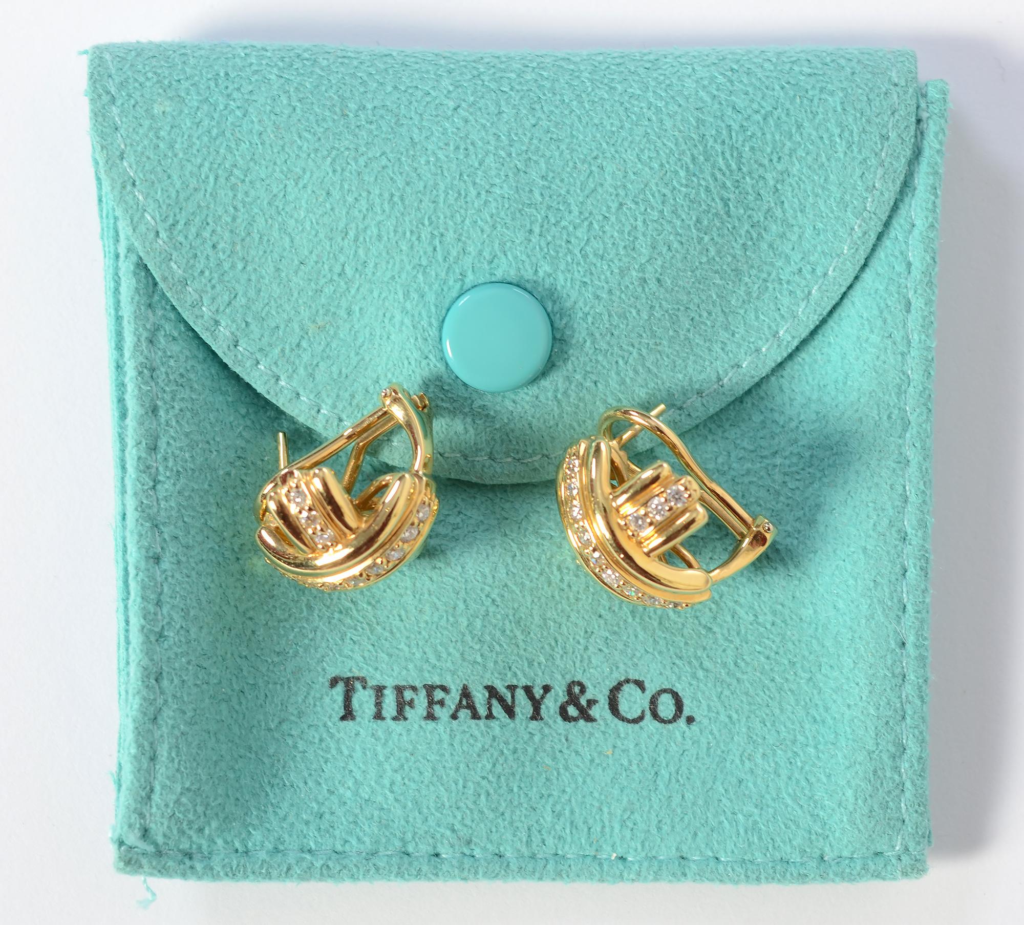 Contemporary Tiffany X Earrings with Diamonds