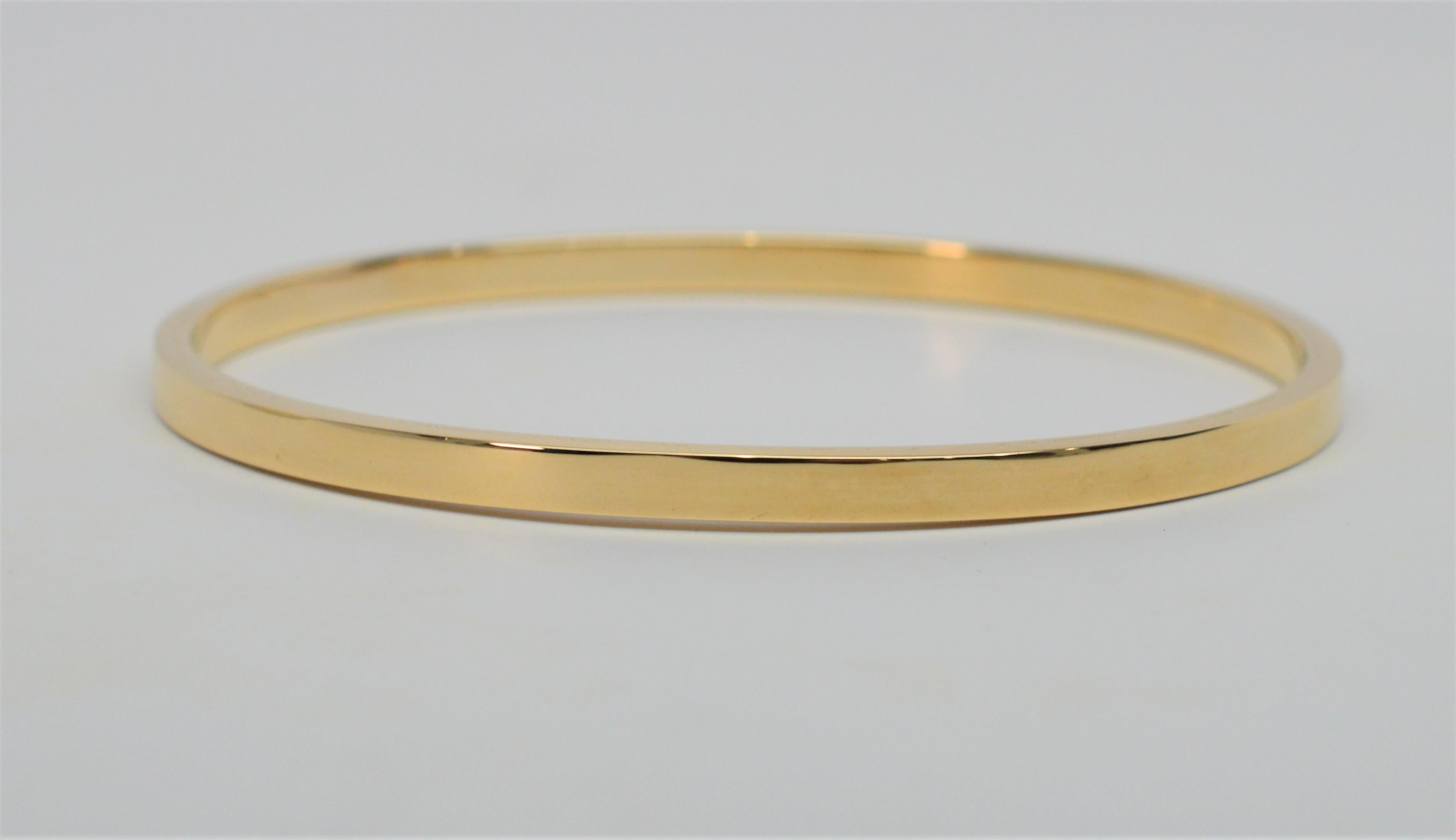 Tiffany & Co. Yellow Gold Bangle Bracelet In Excellent Condition In Mount Kisco, NY
