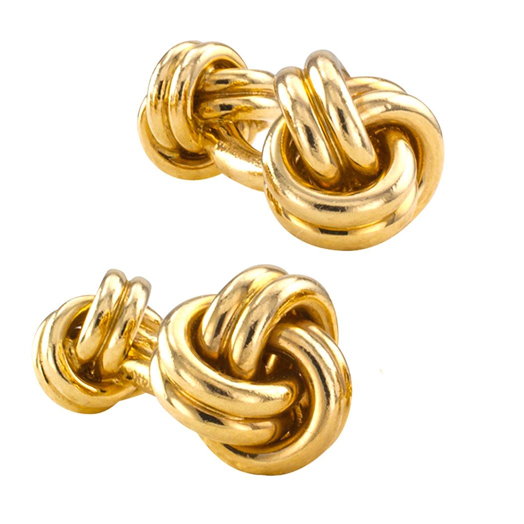 Tiffany & Co. Yellow Gold Knot Cufflinks In Good Condition In Los Angeles, CA