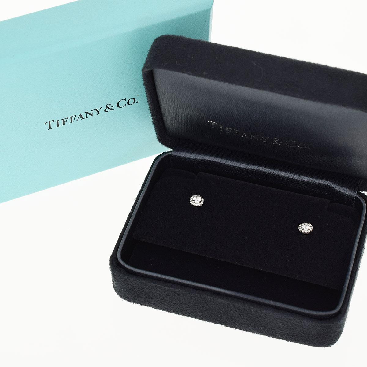 Tiffany & Co. 0.17 Carat Diamond Soleste Platinum Studs Earring Mini 1